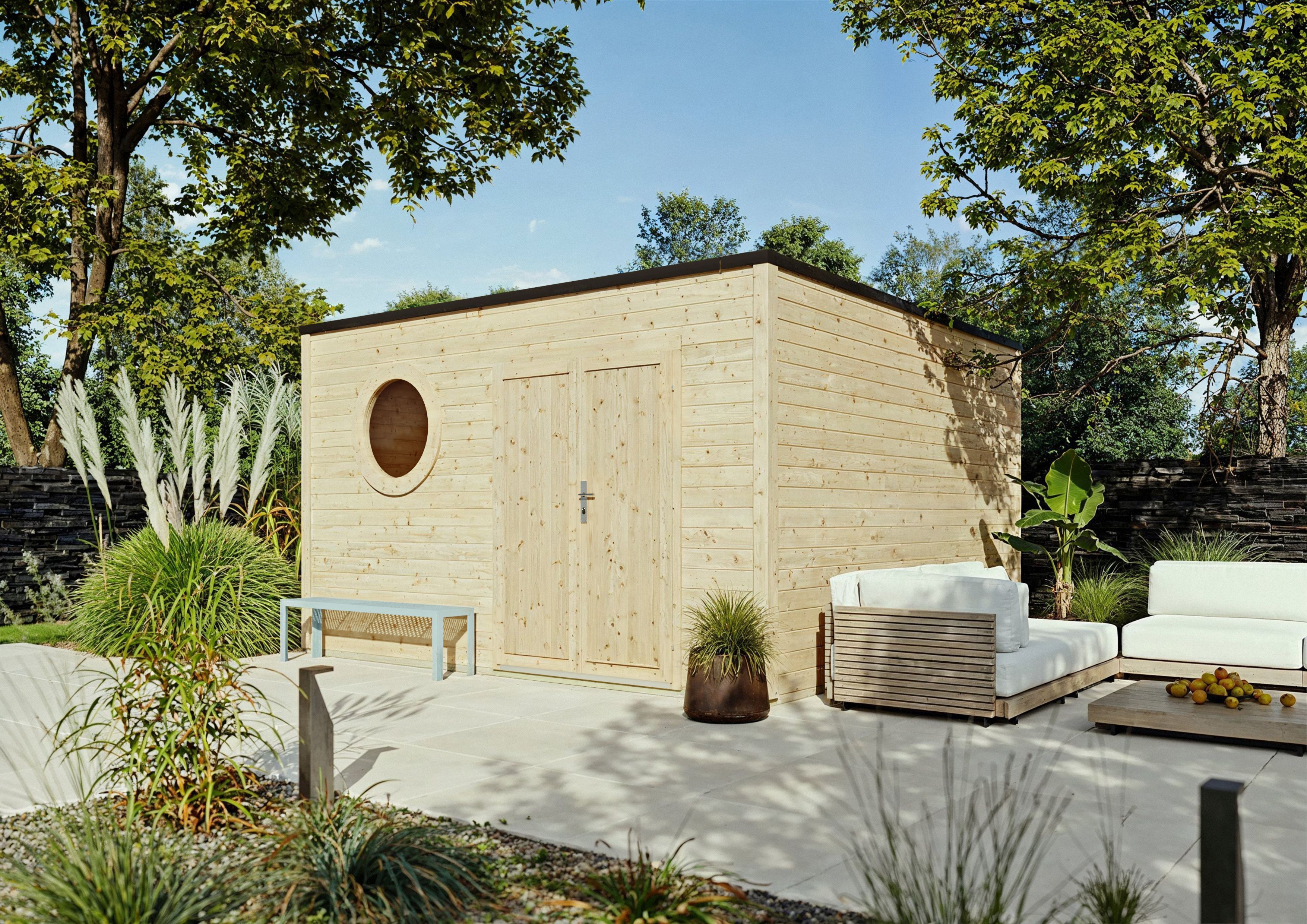Fjordholz Gartenhaus Modell Rondo 40 D