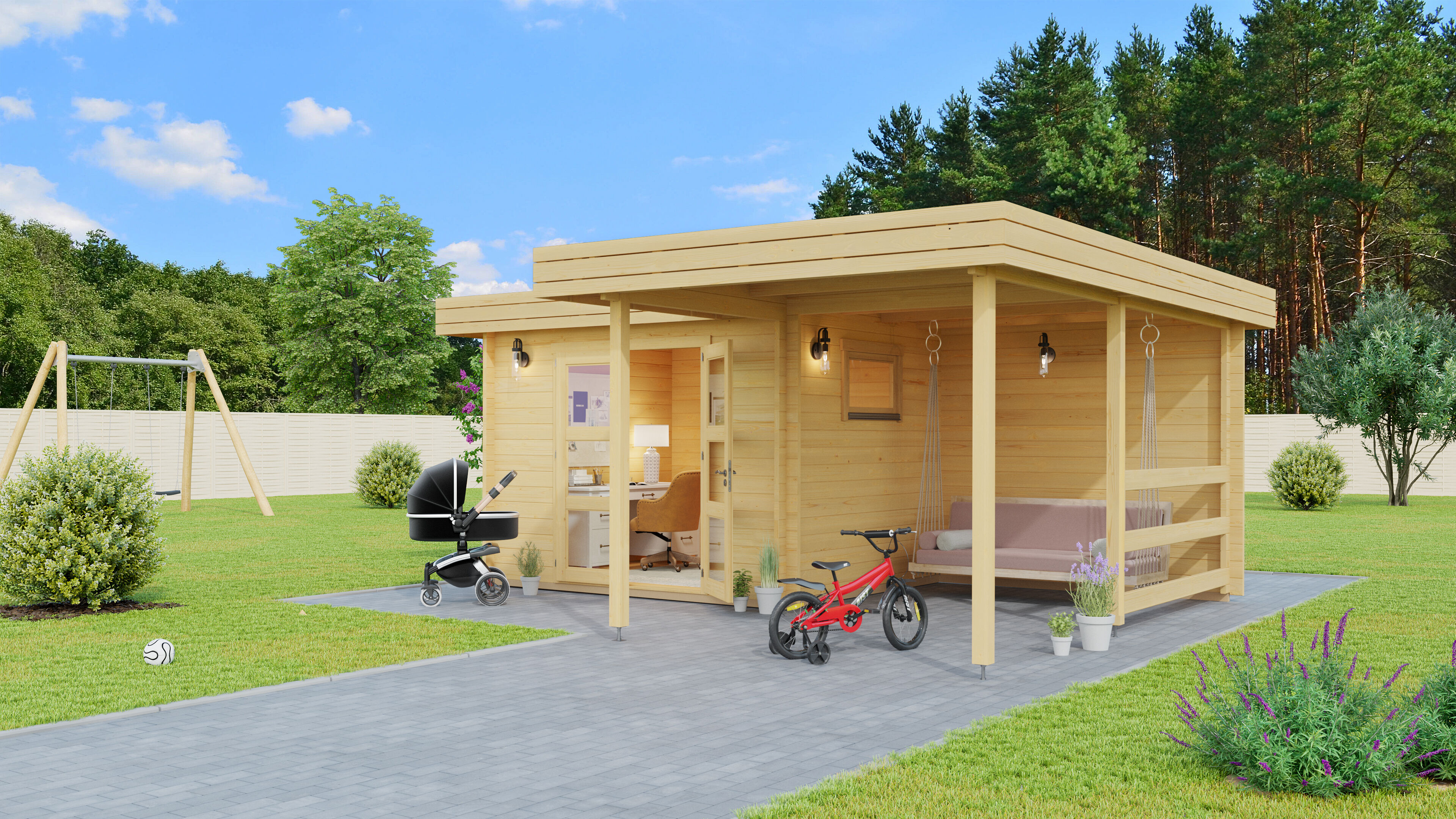 Fjordholz Gartenhaus Modell Roxana 44