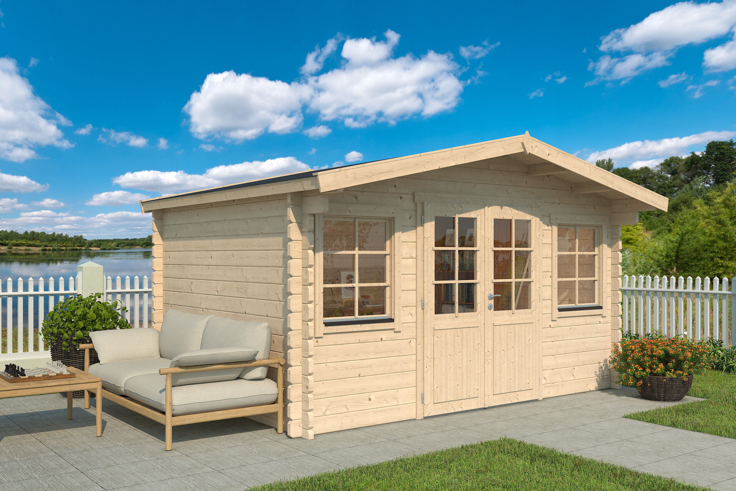 Fjordholz Gartenhaus Modell Sören 44