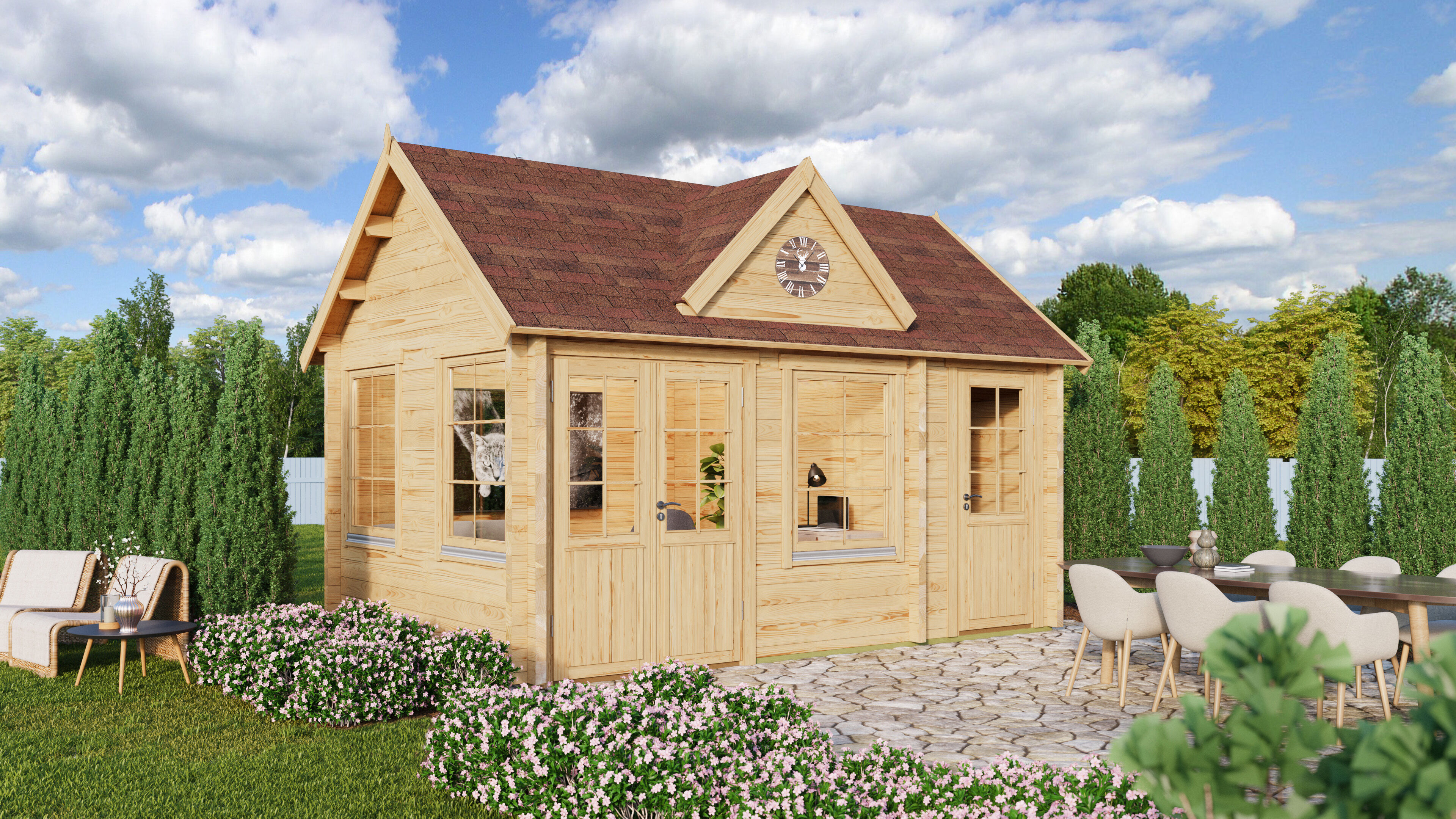 Fjordholz Gartenhaus Modell Teehaus Dover 44