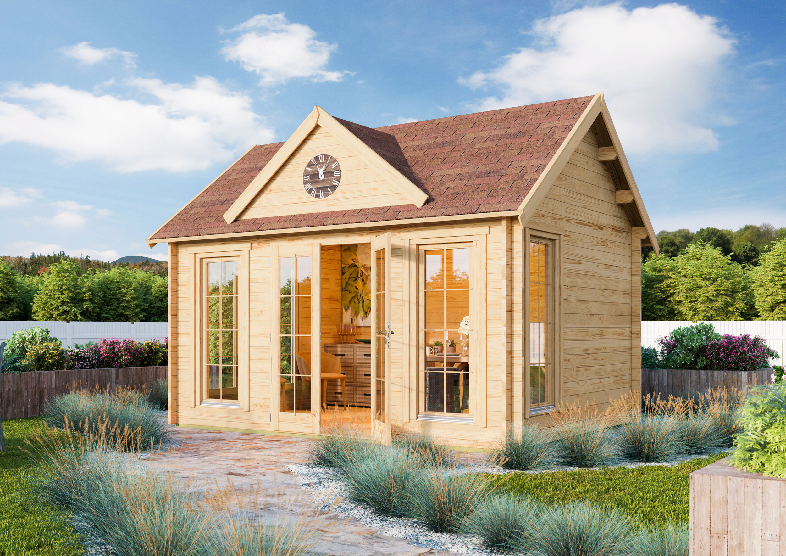 Fjordholz Gartenhaus Modell Teehaus Glasgow 44 A