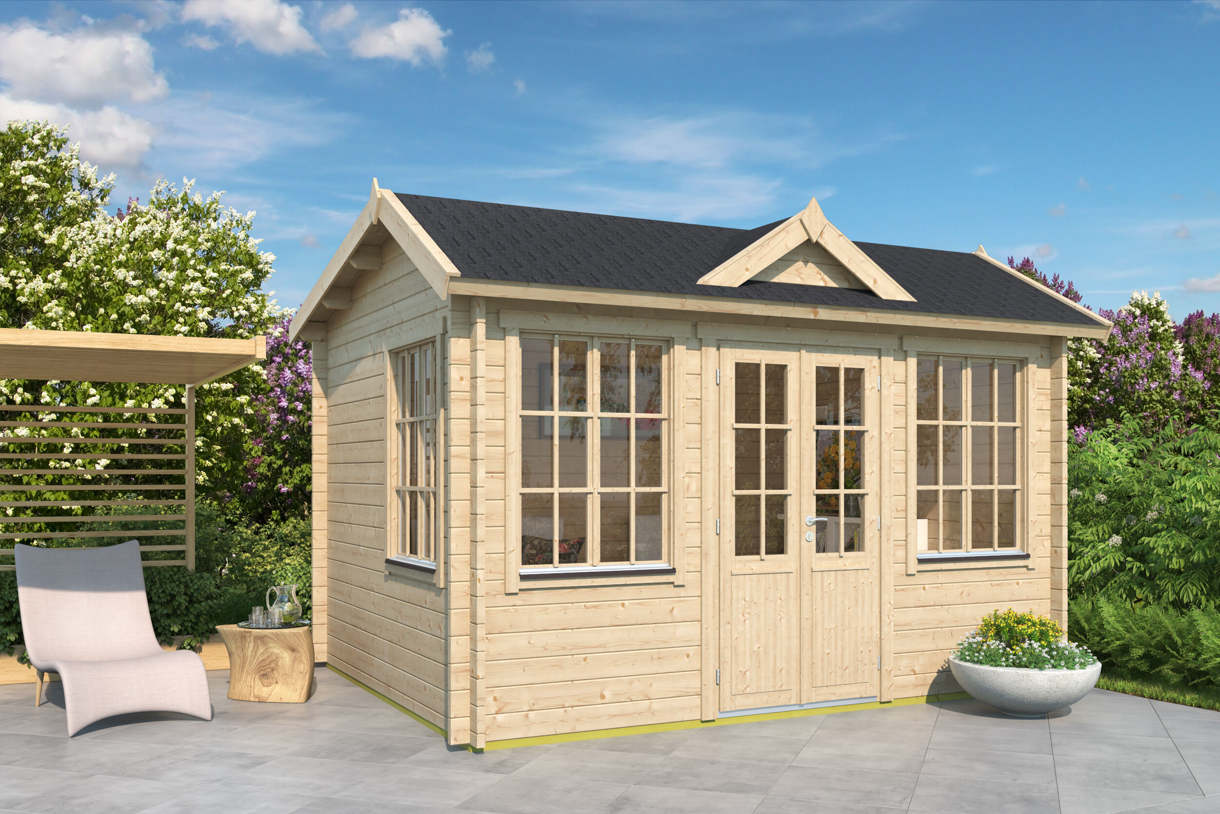 Fjordholz Gartenhaus Modell Teehaus Oxford 44