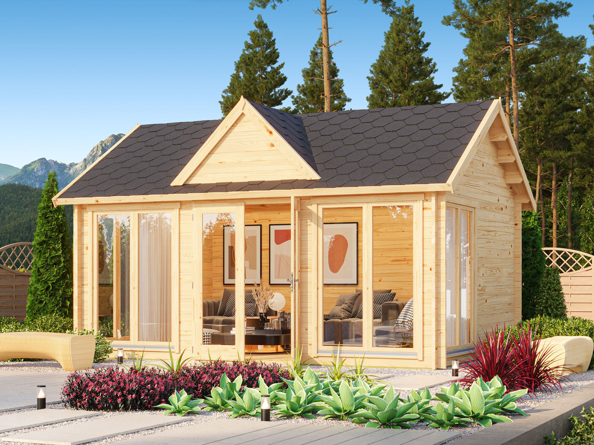 Fjordholz Gartenhaus Modell Teehaus Wakefield 70