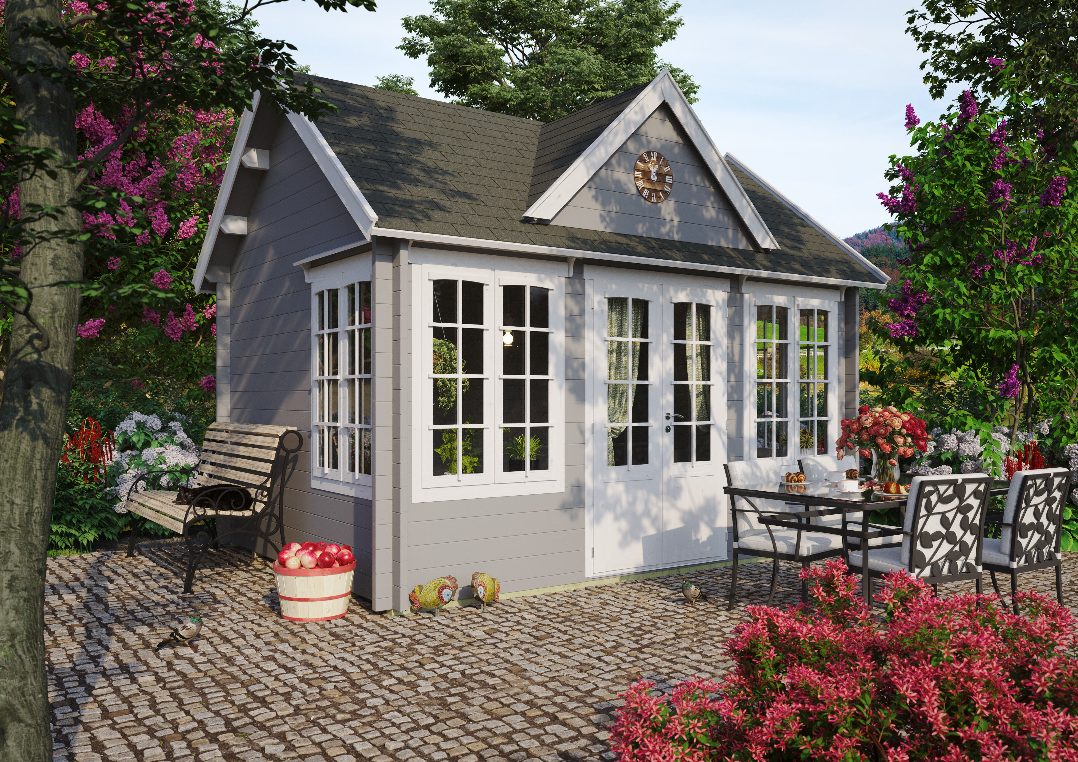 Fjordholz Gartenhaus Modell Teehaus Windsor 28