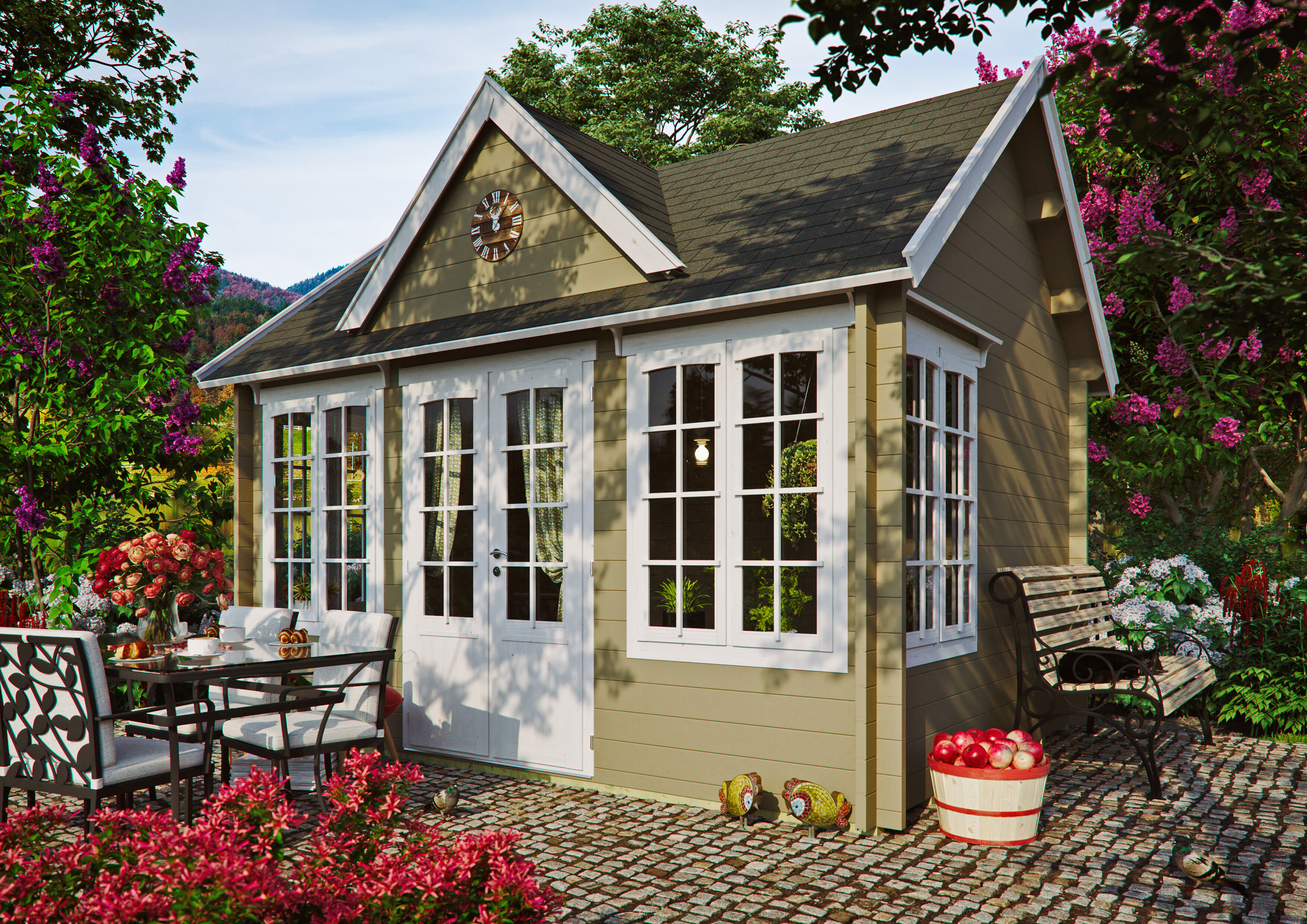 Fjordholz Gartenhaus Modell Teehaus Windsor 44