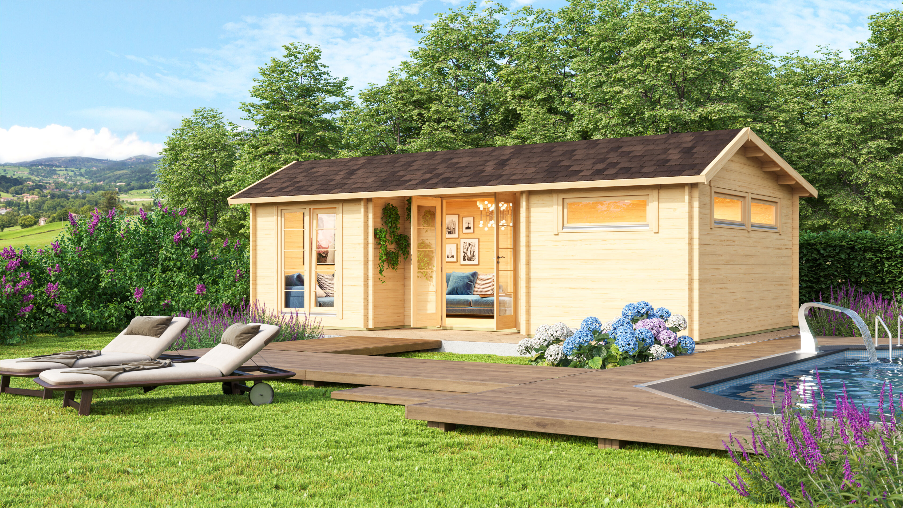 Fjordholz Gartenhaus Modell Uri 70