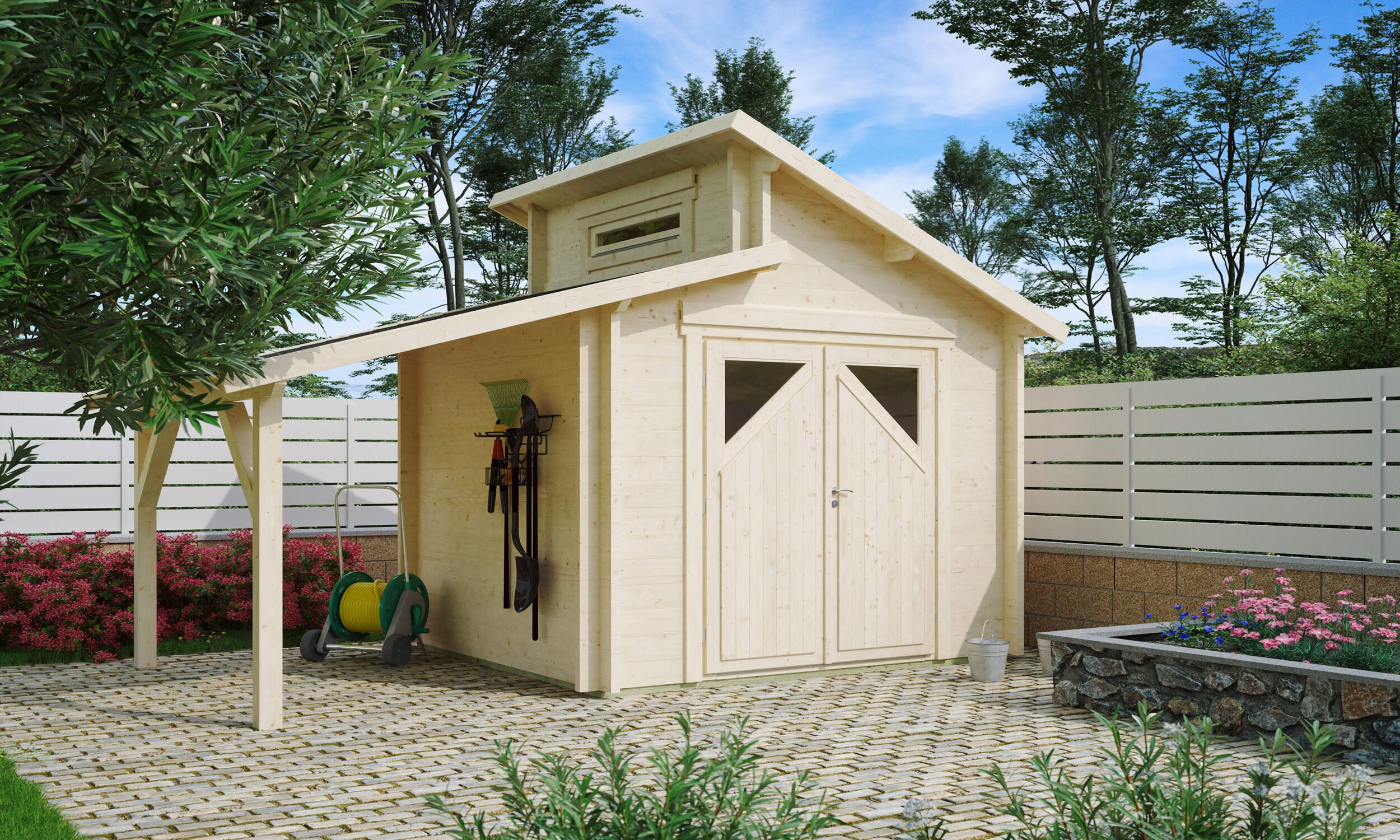Fjordholz Gartenhaus Modell Varianta 44 A +SD