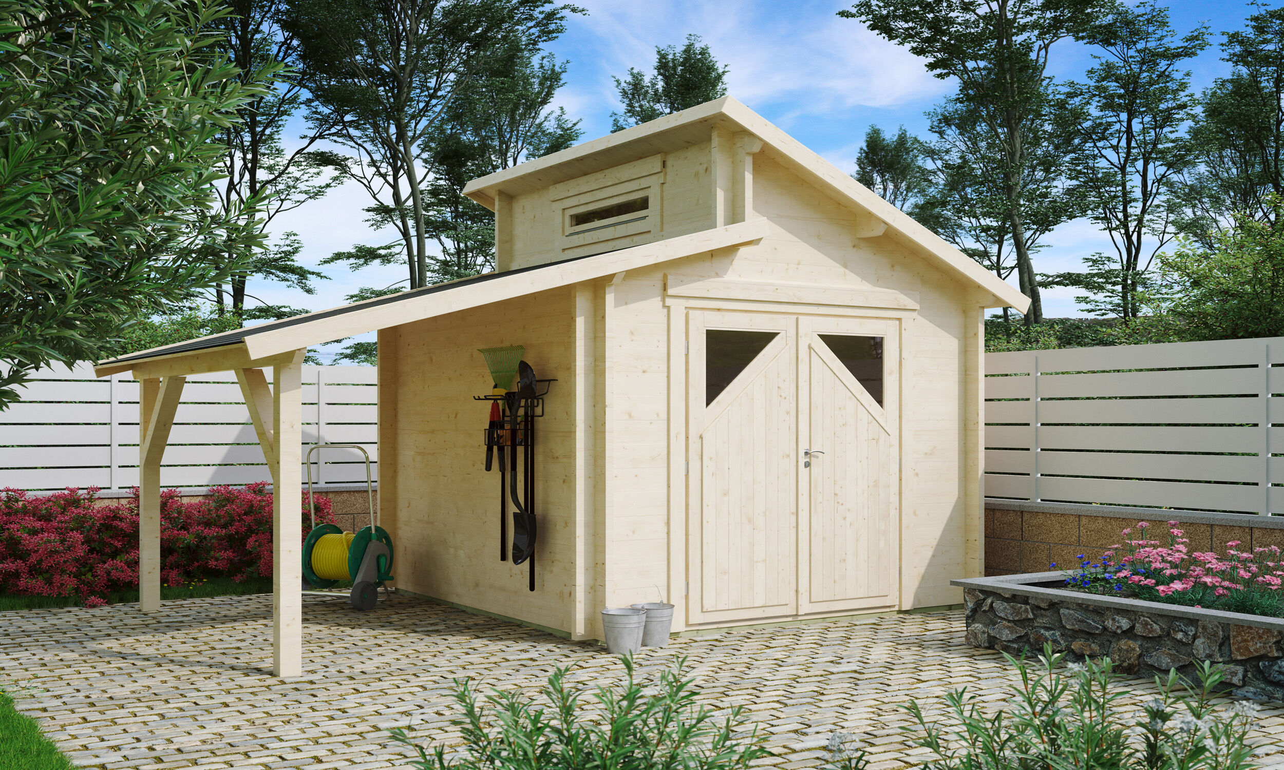 Fjordholz Gartenhaus Modell Varianta 44 B +SD