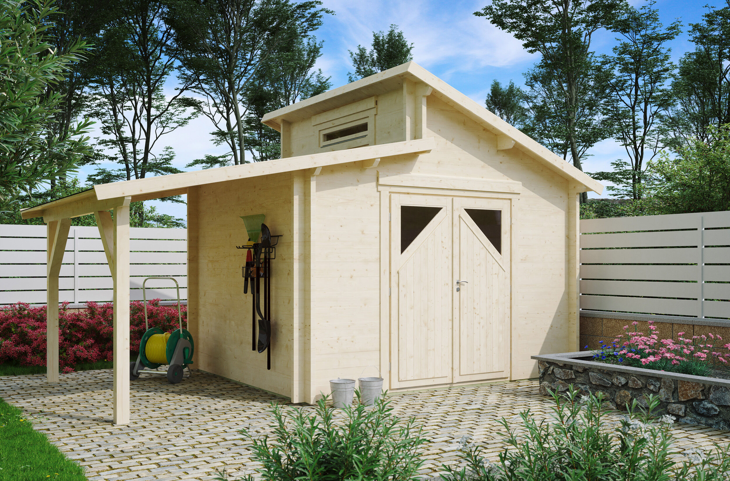 Fjordholz Gartenhaus Modell Varianta 44 C +SD