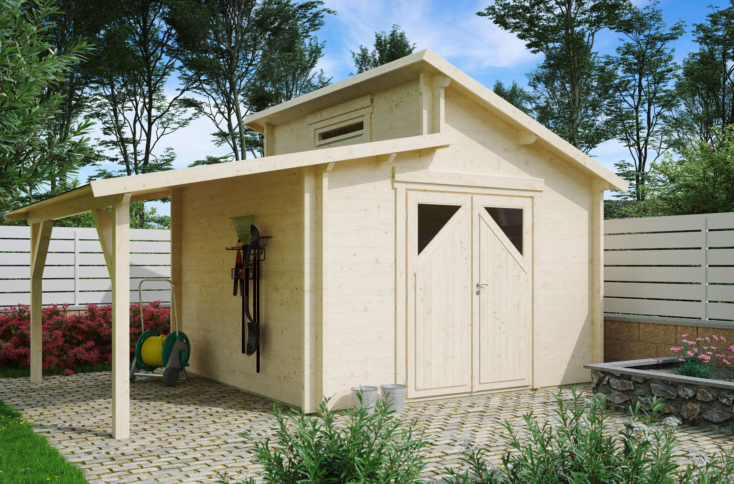 Fjordholz Gartenhaus Modell Varianta 44 D +SD