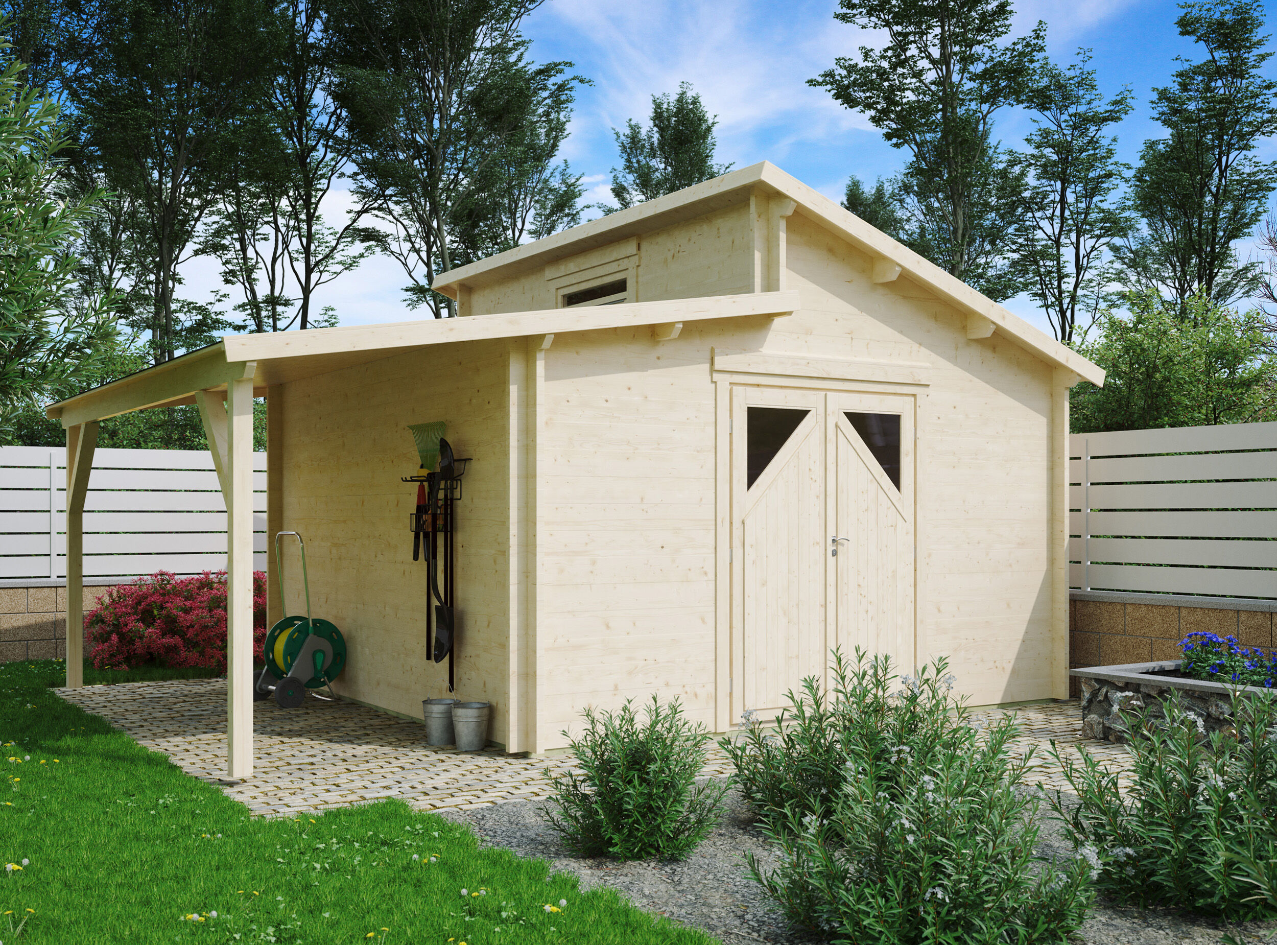 Fjordholz Gartenhaus Modell Varianta 44 F +SD
