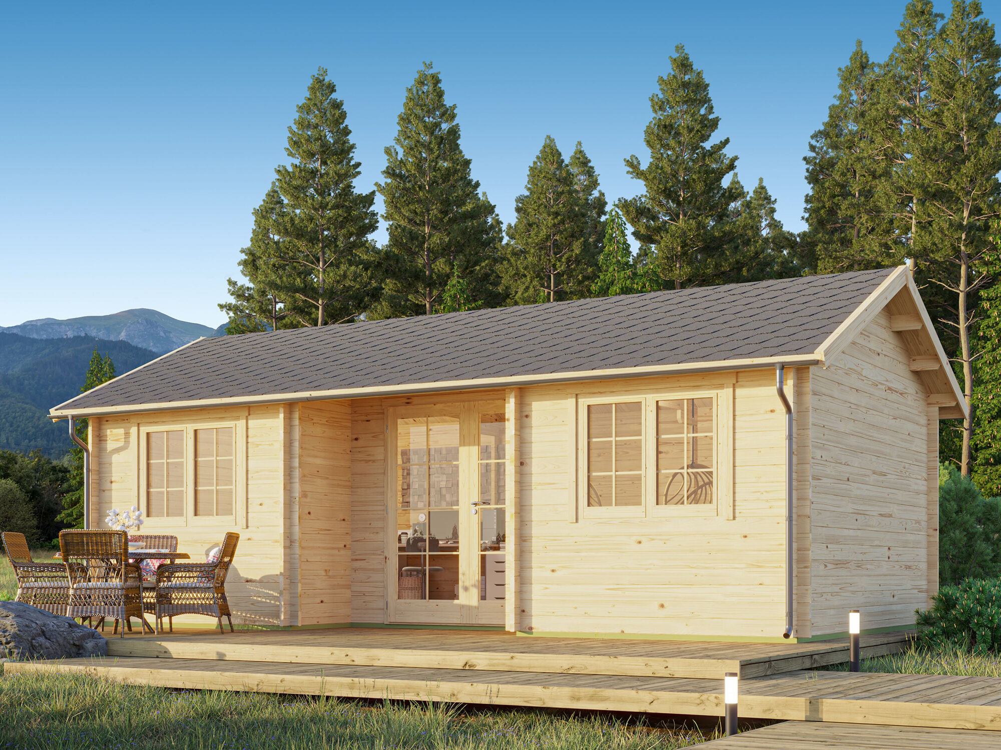 Fjordholz Gartenhaus Modell Wallis 70