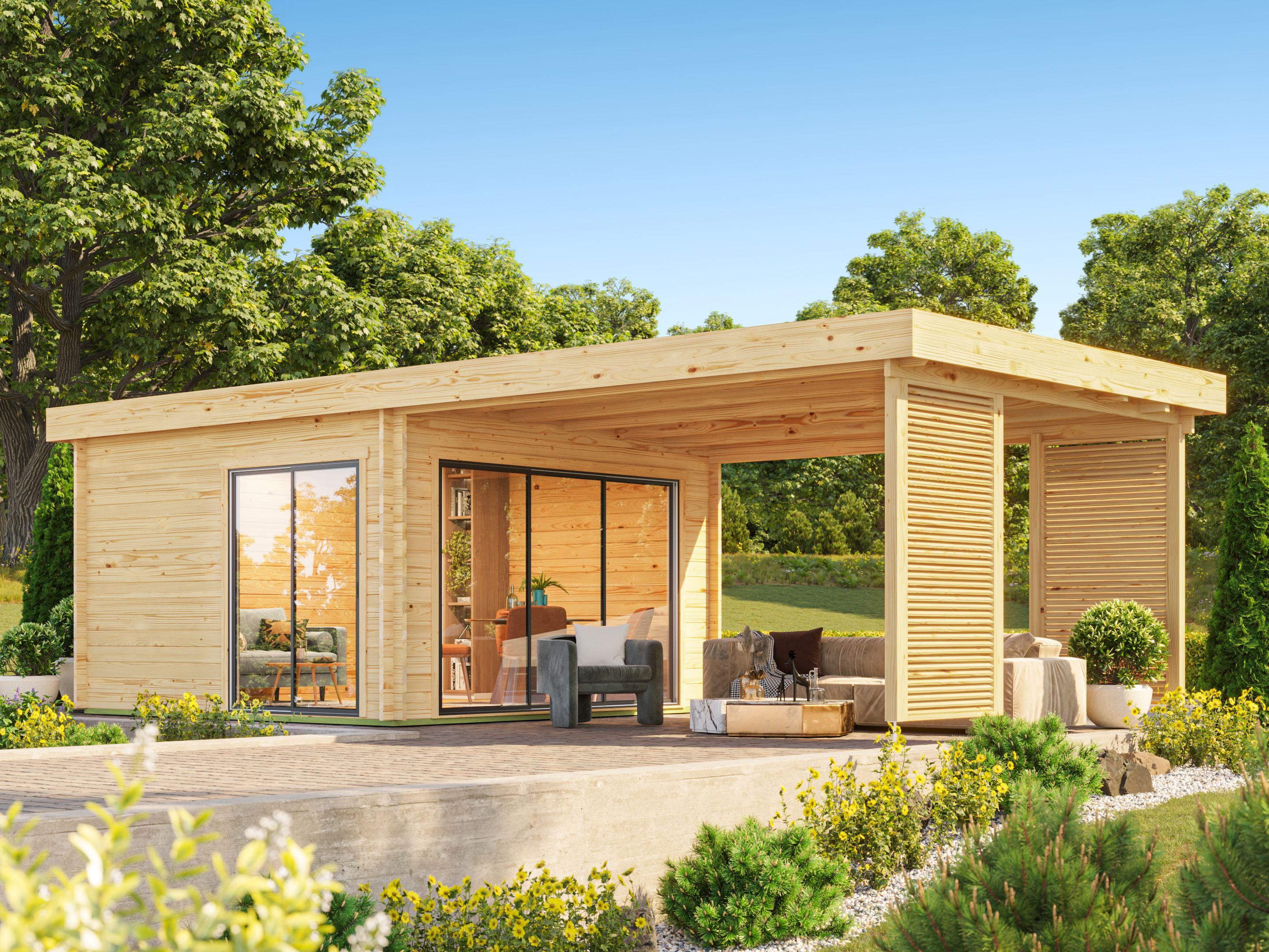 Fjordholz Gartenlounge Modell Carlise 44 Alu