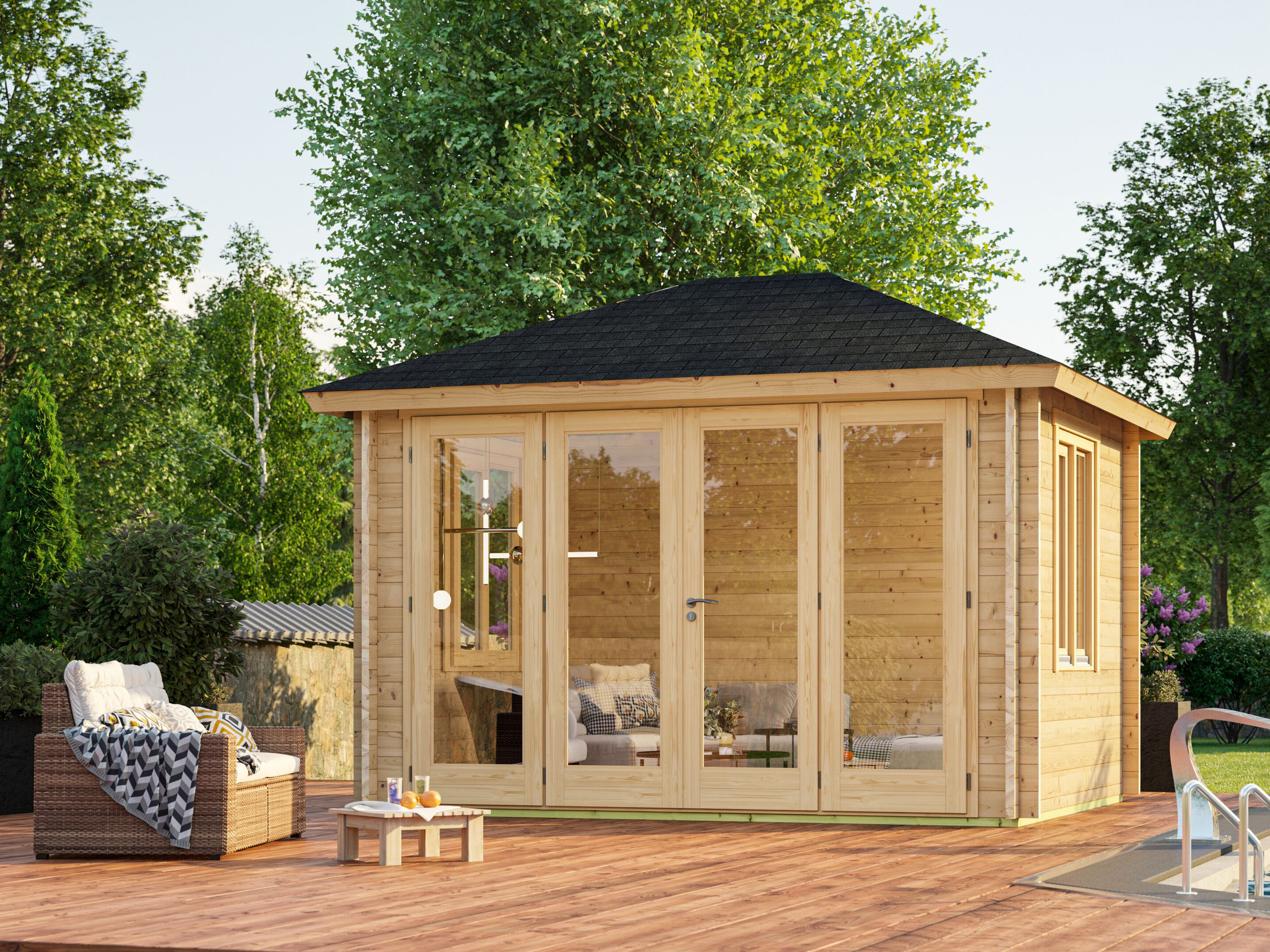 Fjordholz Gartenlounge Modell Kiano 44 F