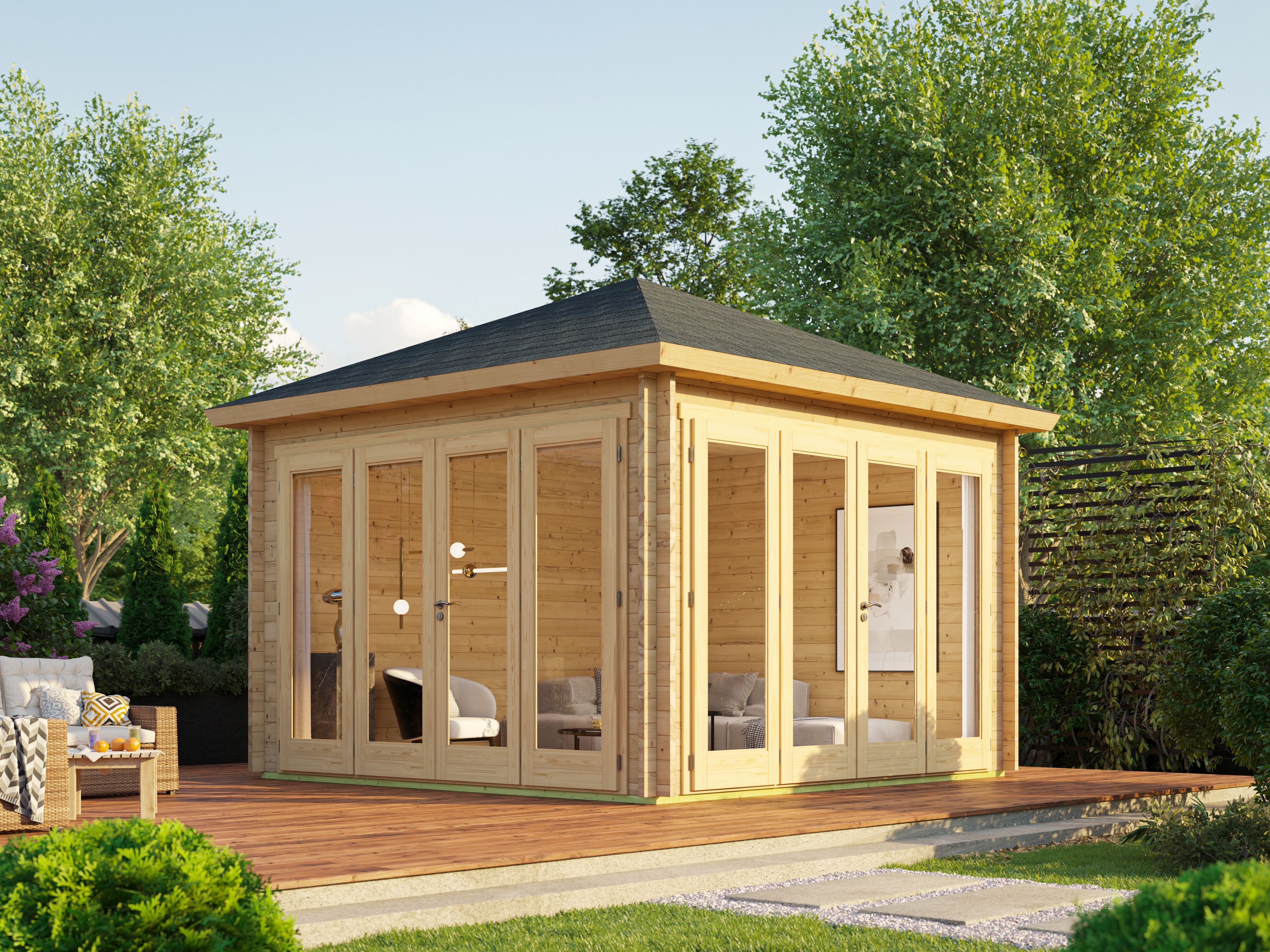 Fjordholz Gartenlounge Modell Kiano 44 G