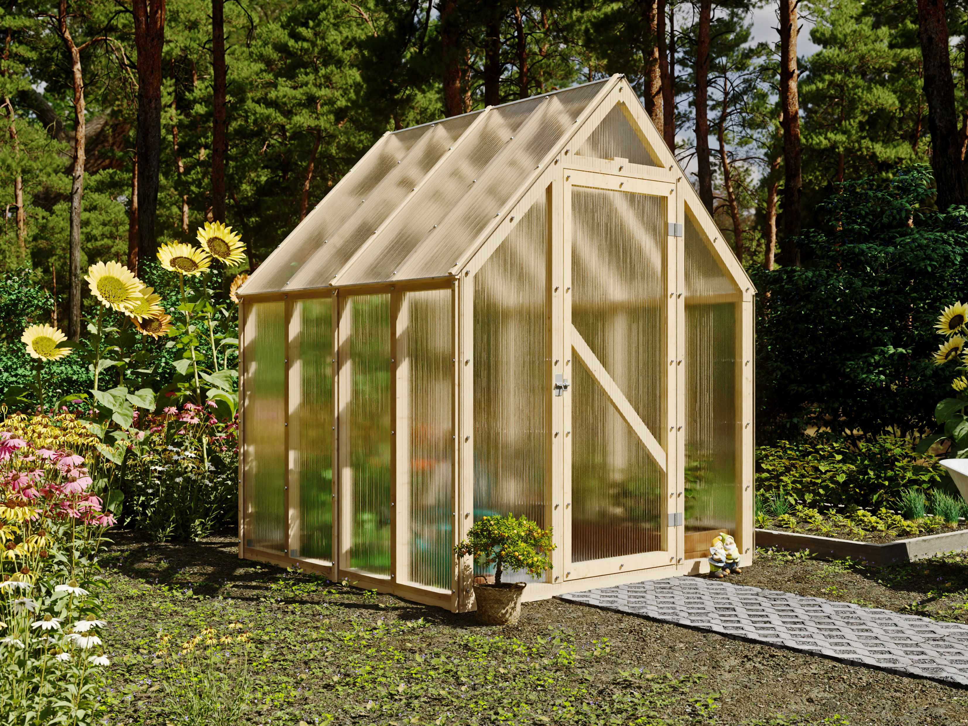 Fjordholz Gewächshaus Modell Greenline Basic 4,3 m