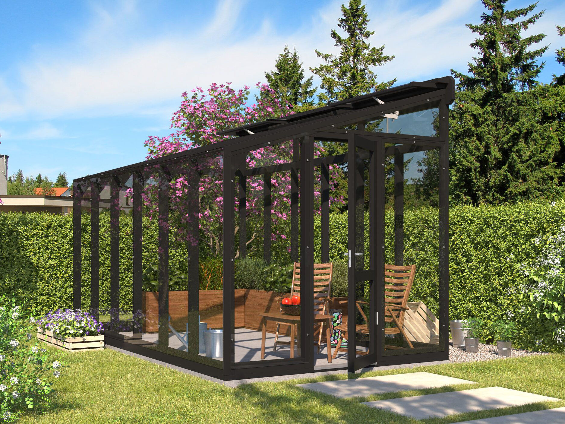 Fjordholz Premium Gewächshaus Modell Greenline Nr.