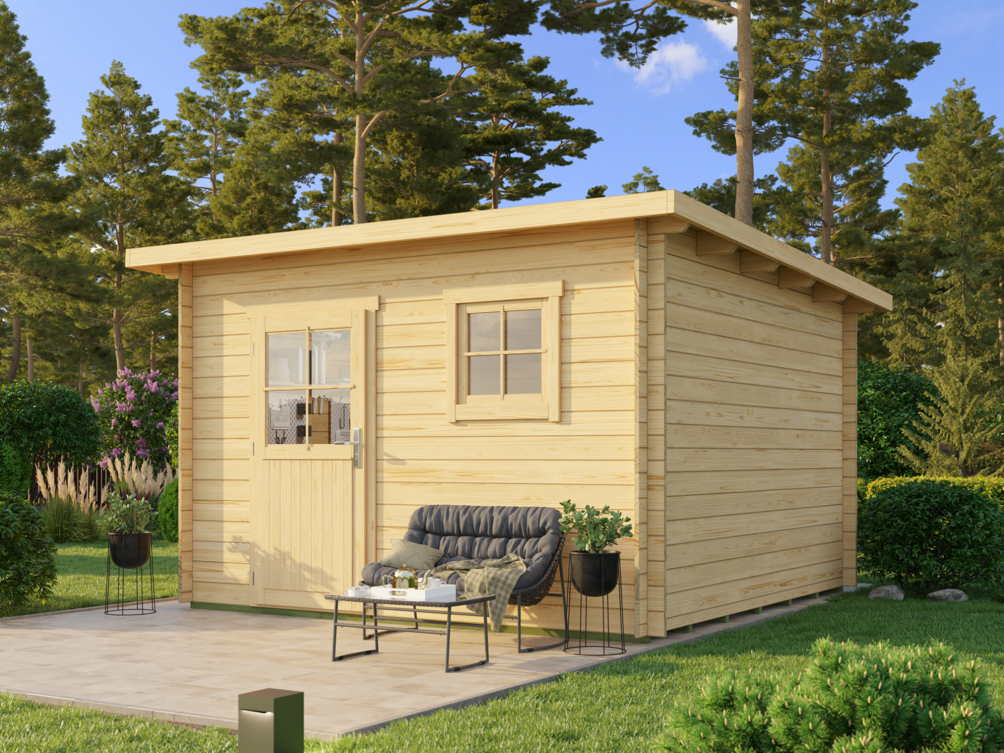 Fjordholz Pultdach Gartenhaus Modell Ezra 5B