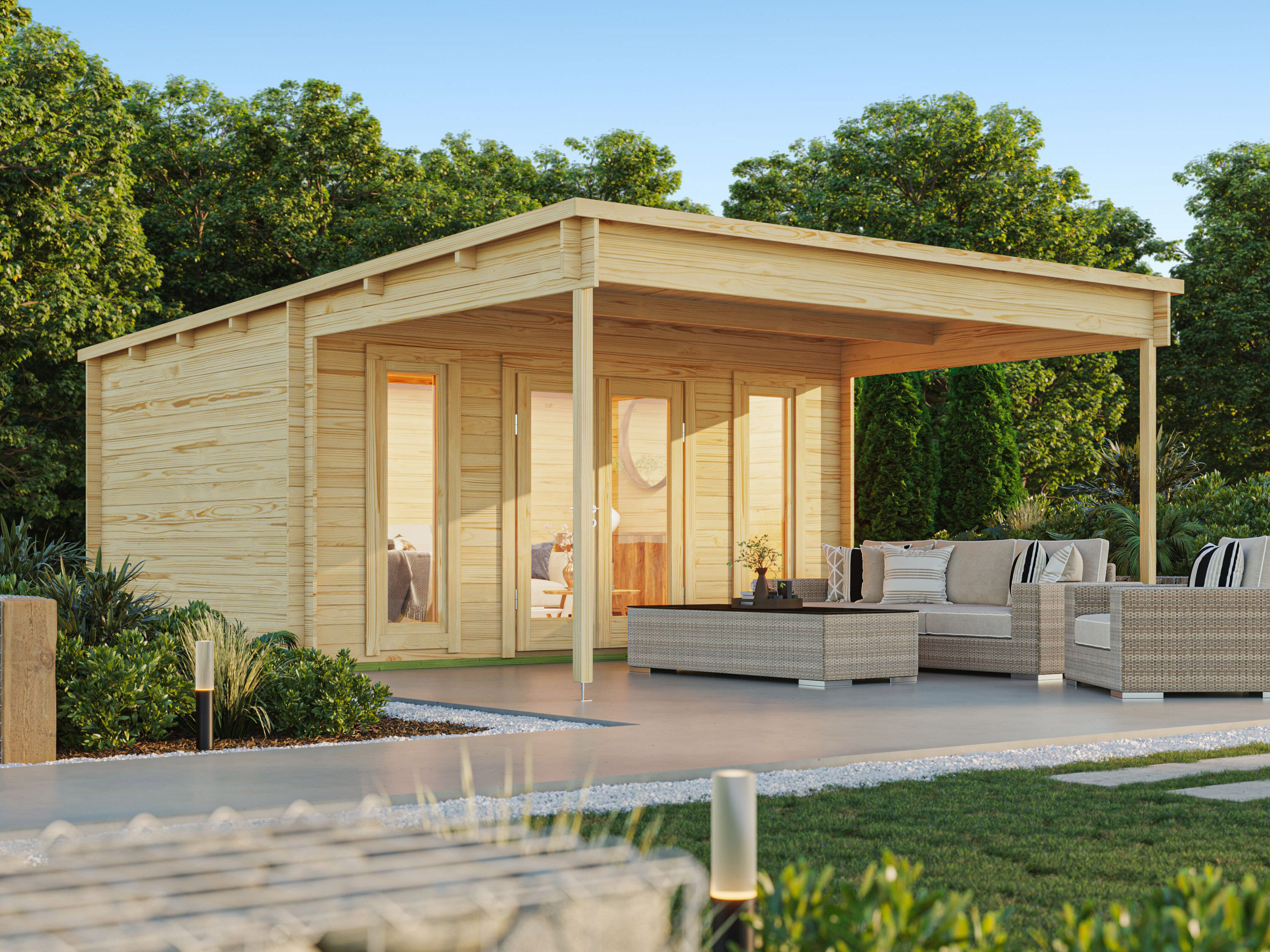 Fjordholz Pultdach Gartenhaus Modell Mali 28 D
