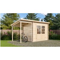 Pultdach Gartenhaus Modell Martina-28 mit Schleppdach