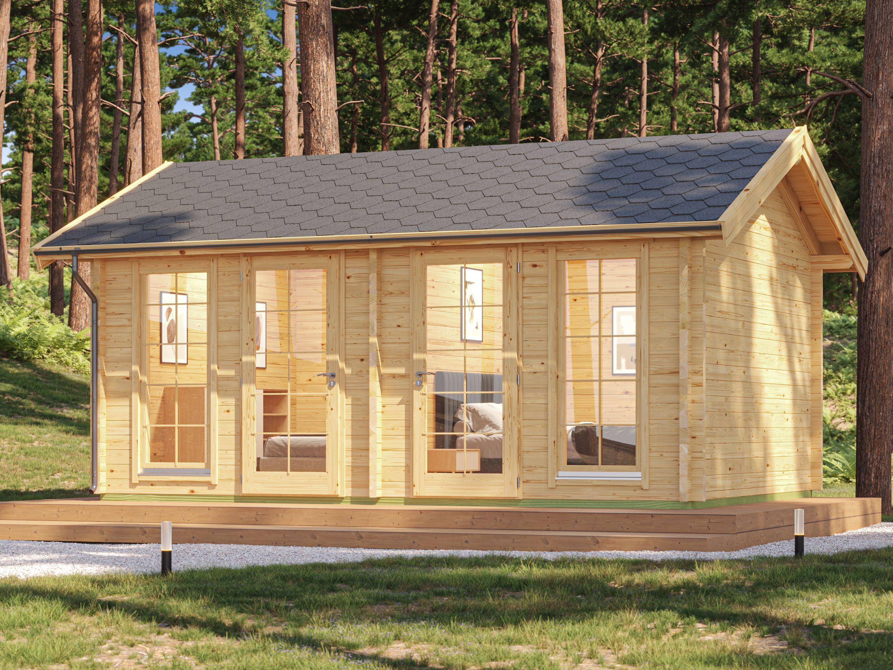 Fjordholz Satteldach Gartenhaus Modell Antti 70