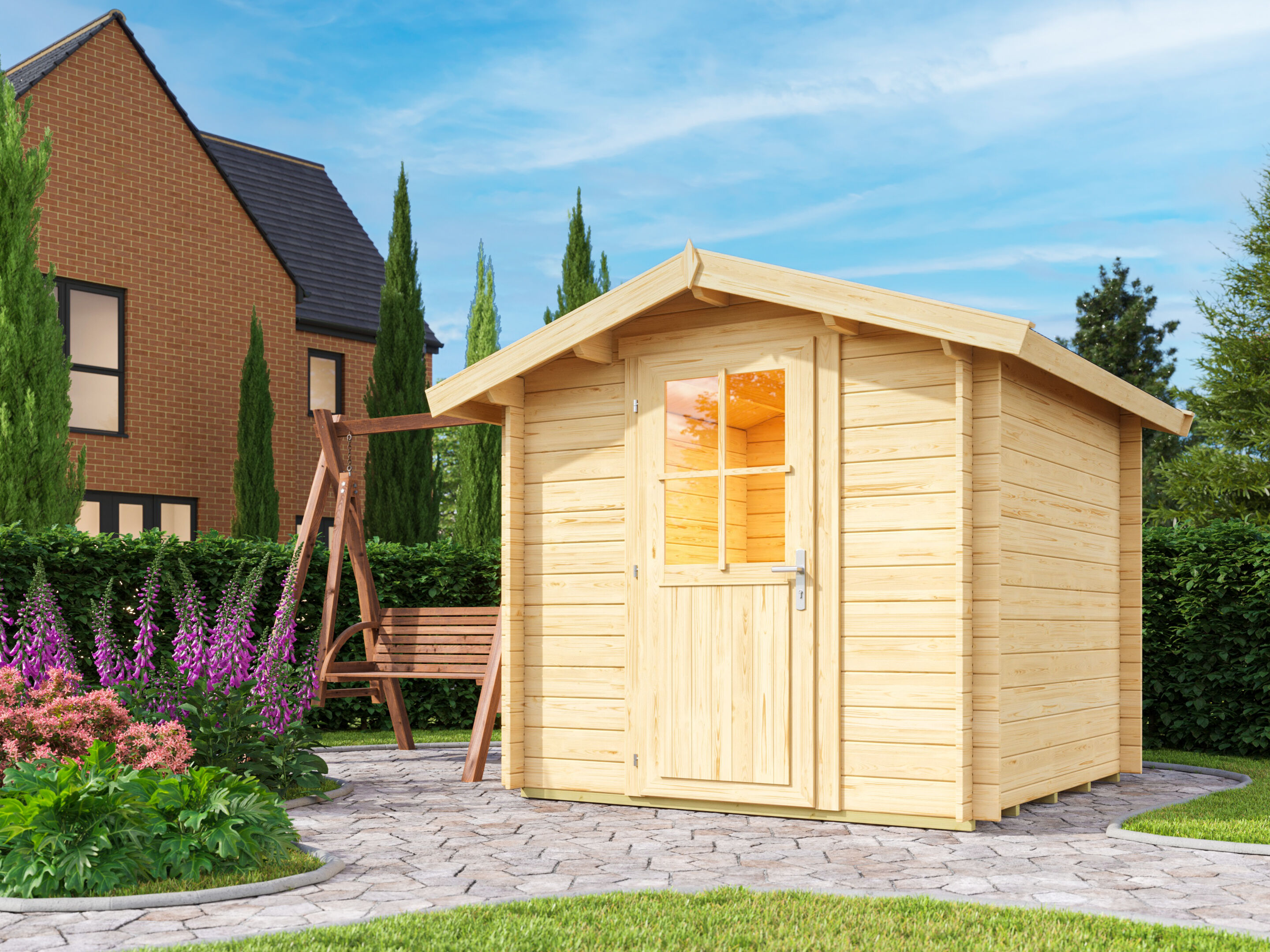 Fjordholz Satteldach Gartenhaus Modell Eliza 1A