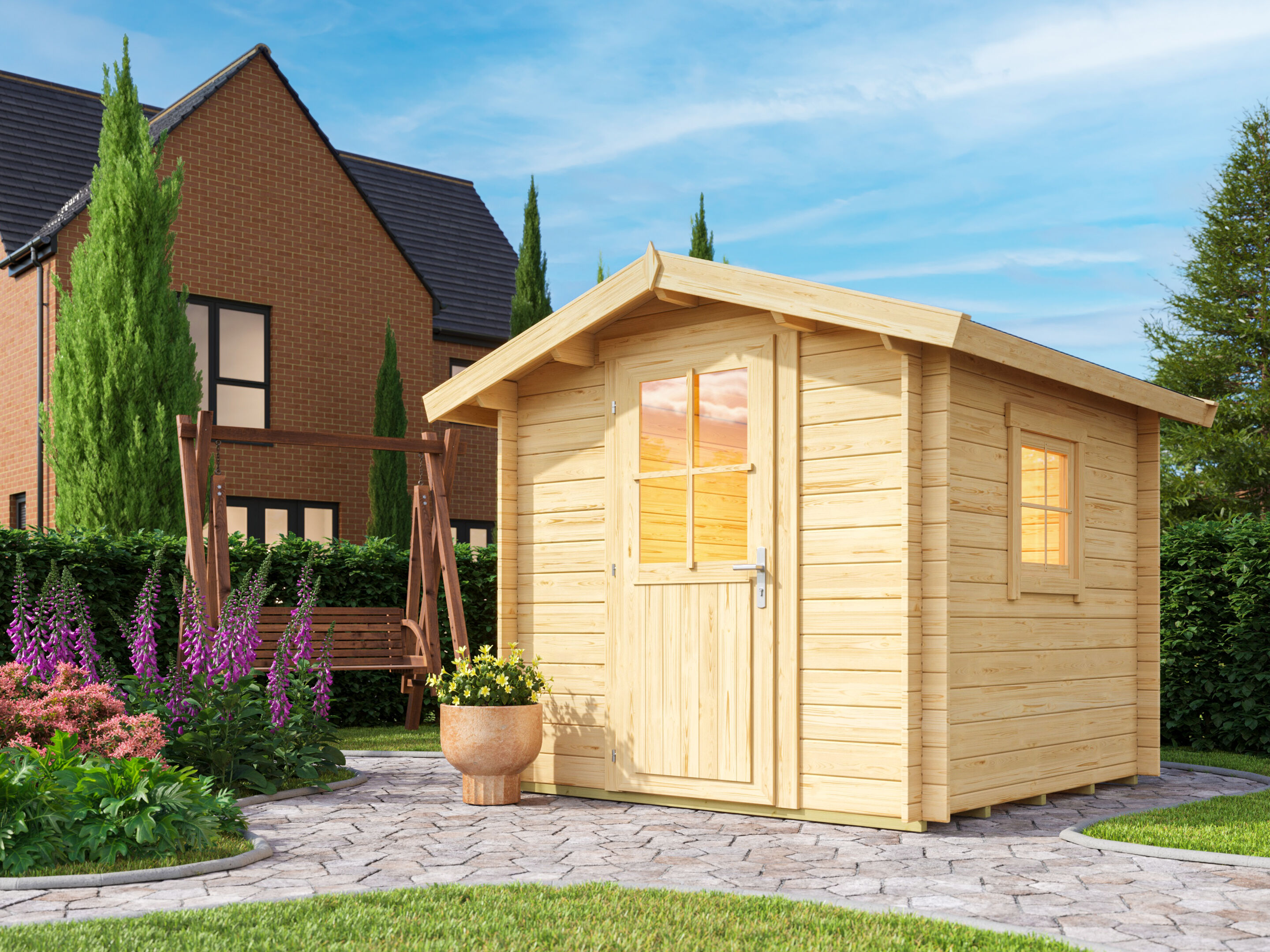Fjordholz Satteldach Gartenhaus Modell Eliza 1C