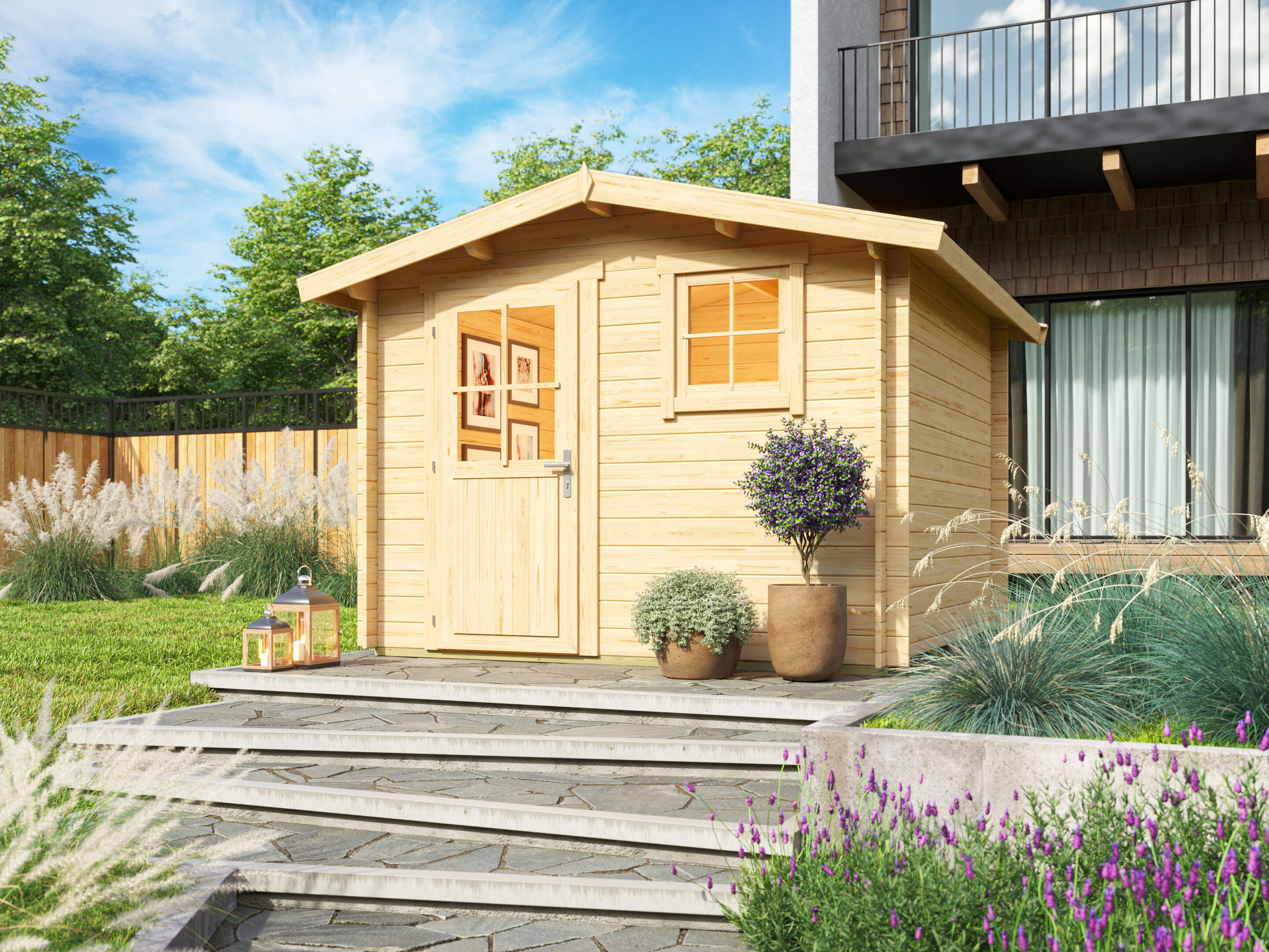 Fjordholz Satteldach Gartenhaus Modell Eliza 3B