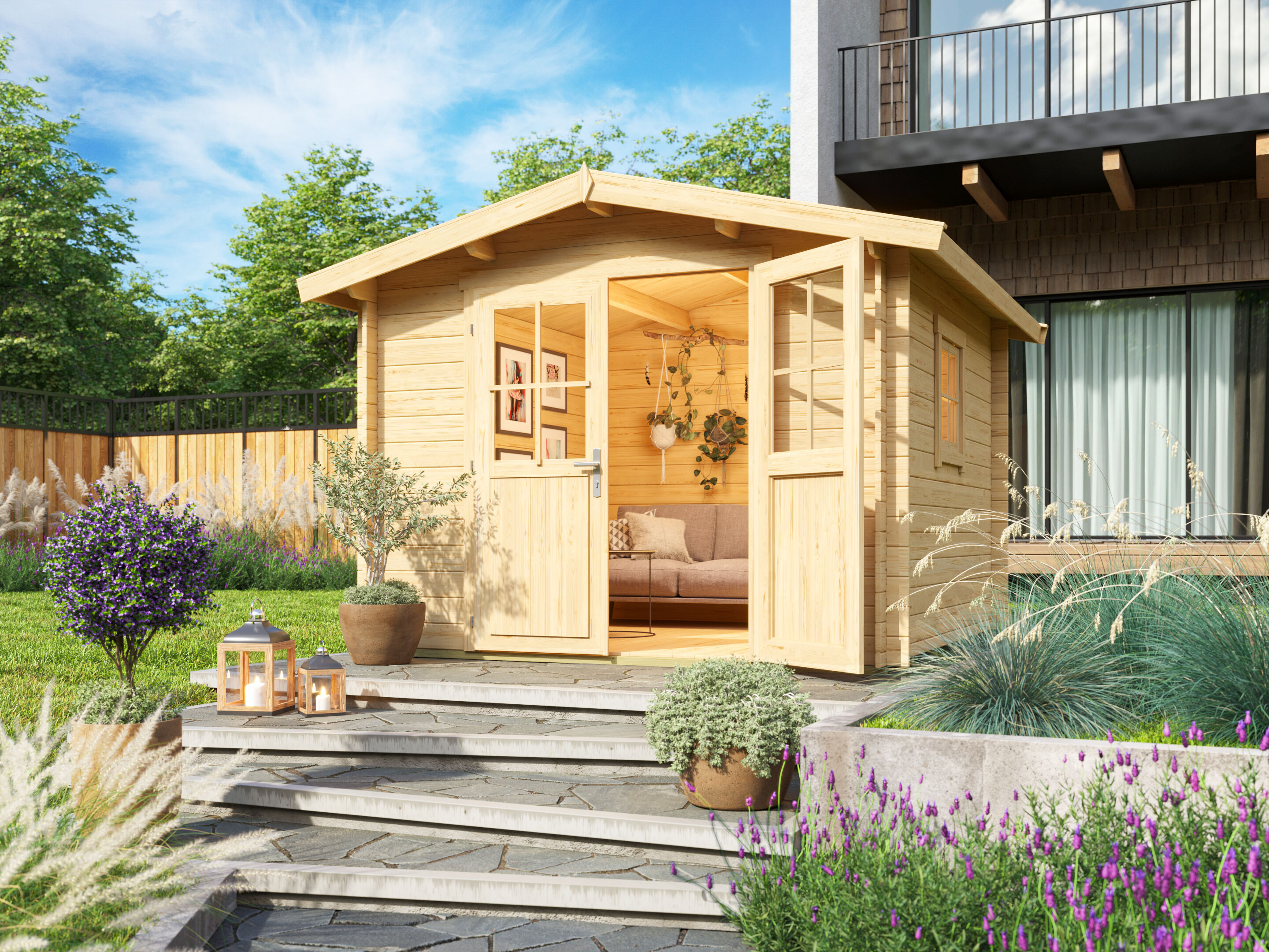 Fjordholz Satteldach Gartenhaus Modell Eliza 3E