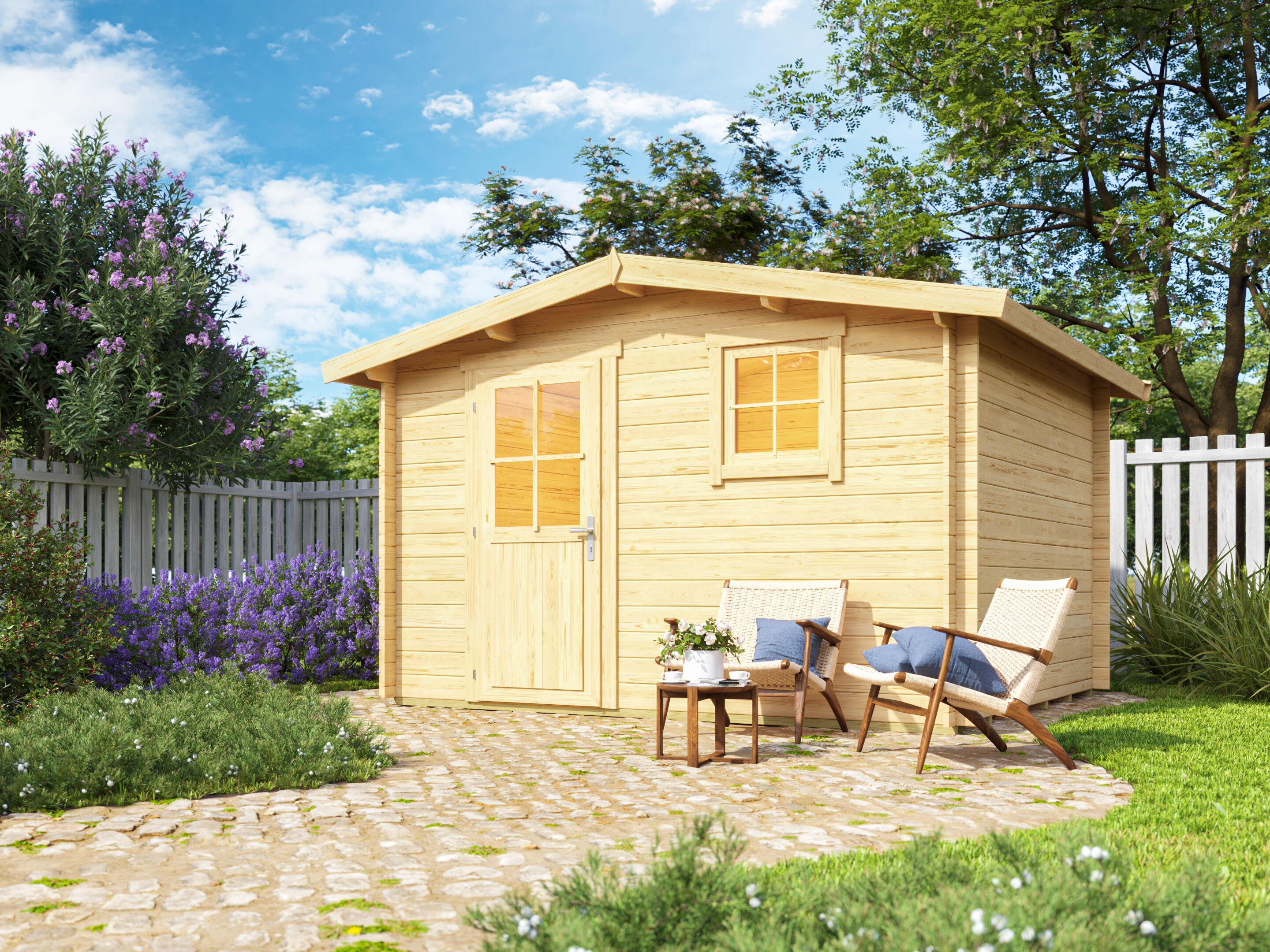 Fjordholz Satteldach Gartenhaus Modell Eliza 4B