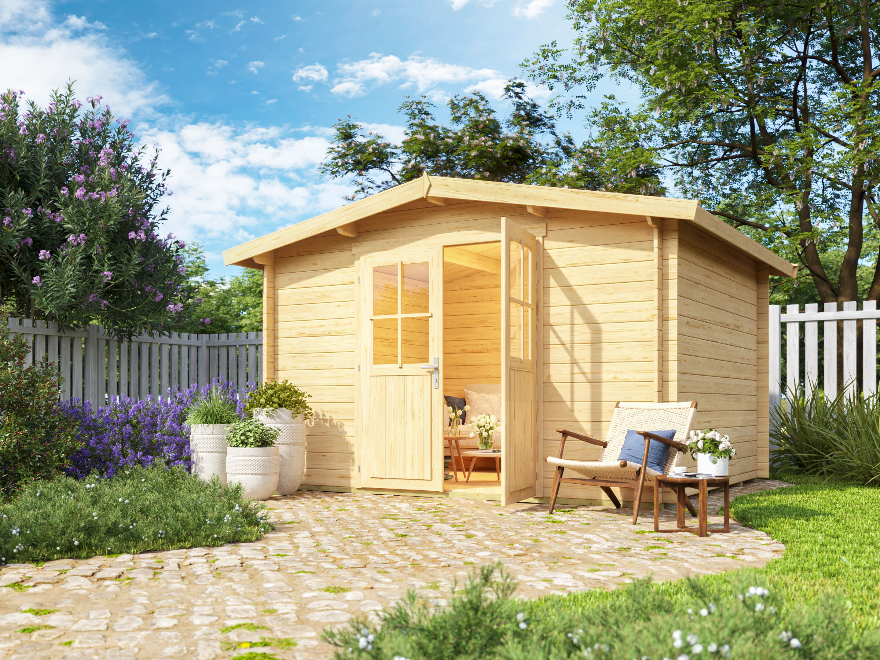 Fjordholz Satteldach Gartenhaus Modell Eliza 4D