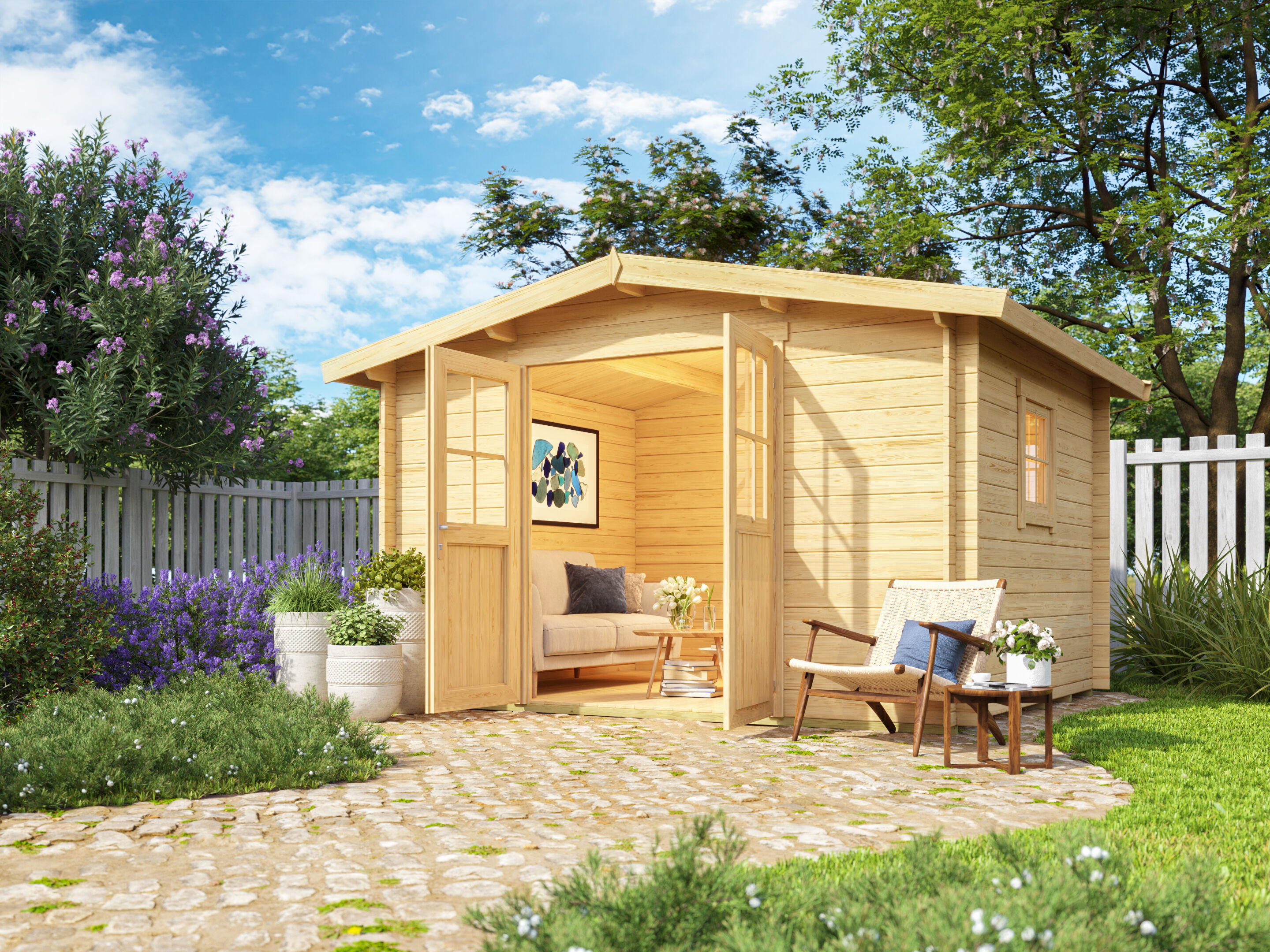 Fjordholz Satteldach Gartenhaus Modell Eliza 4E