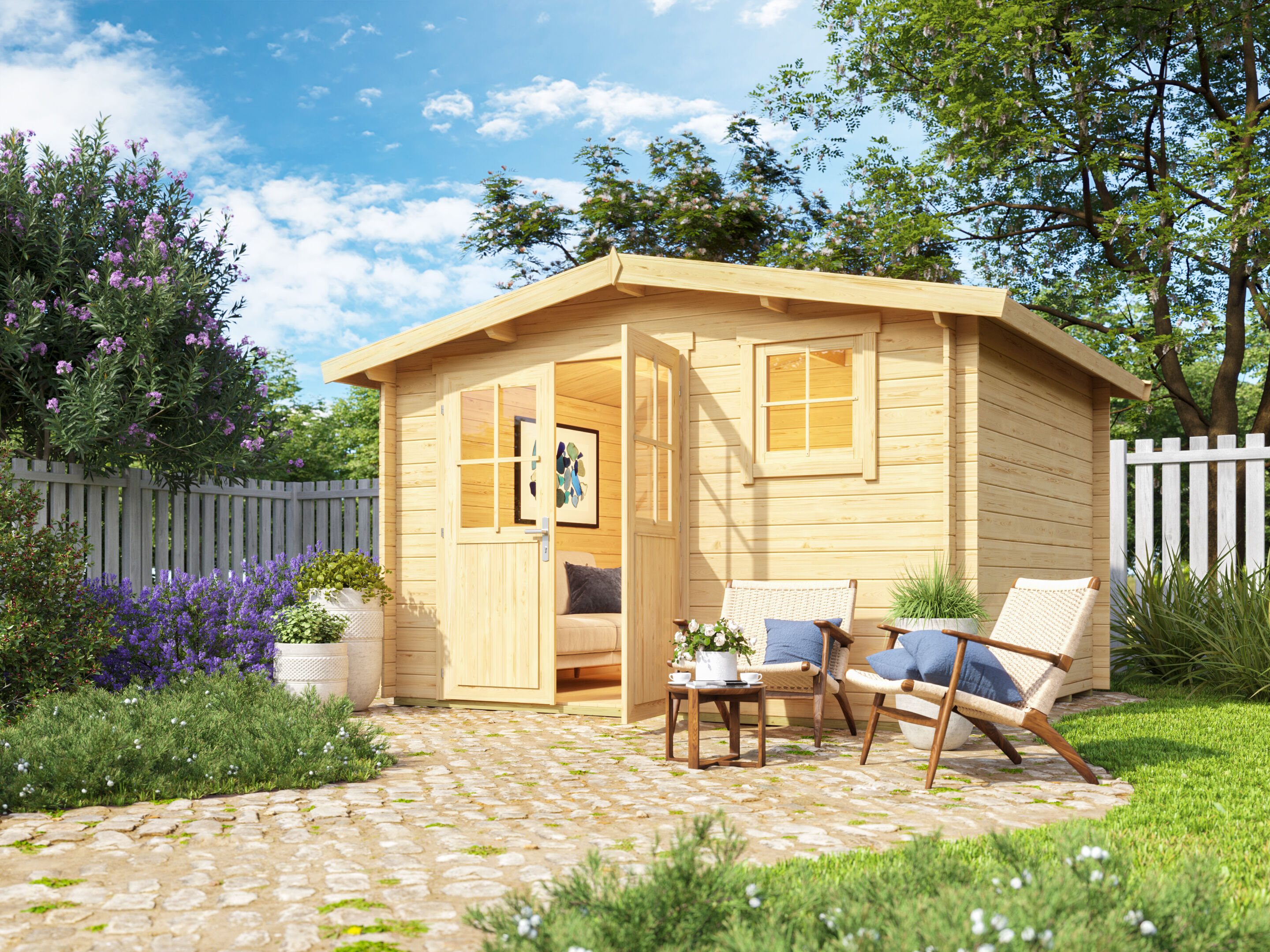 Fjordholz Satteldach Gartenhaus Modell Eliza 4F