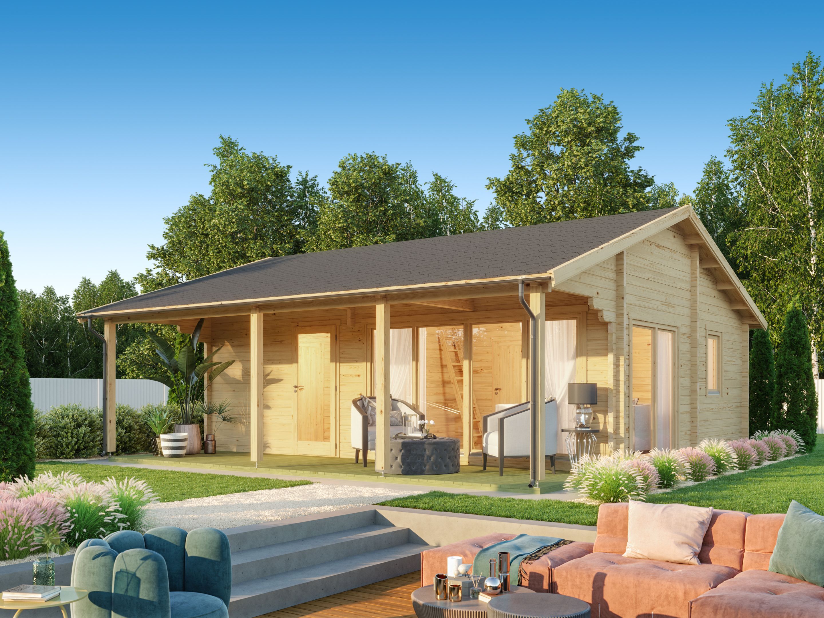 Fjordholz Satteldach Gartenhaus Modell Mikka 70 B