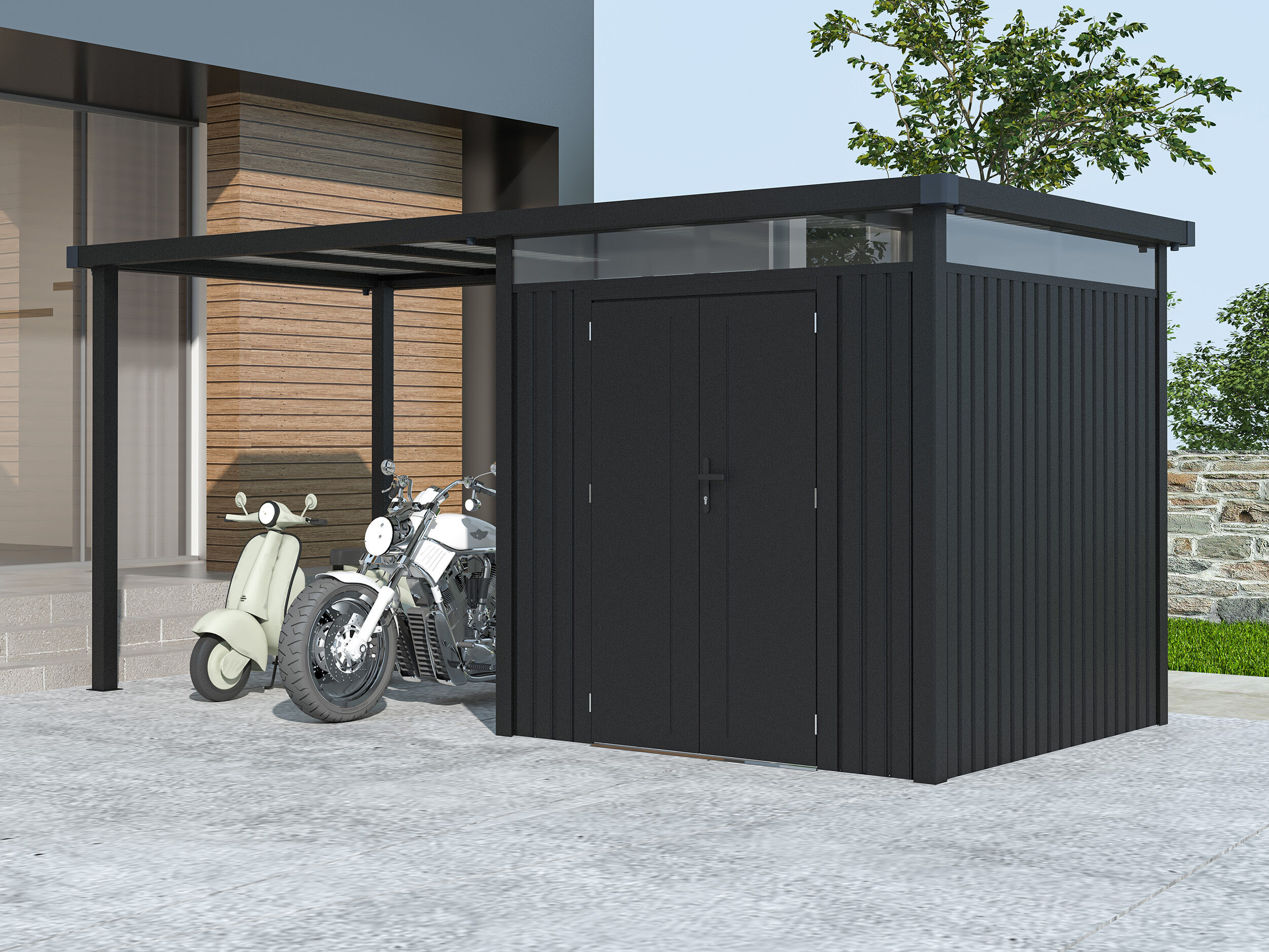 2x2m Metall Gerätehaus Modell Style 4,45 m² Spar-Set 1 Unkategorisiert online kaufen