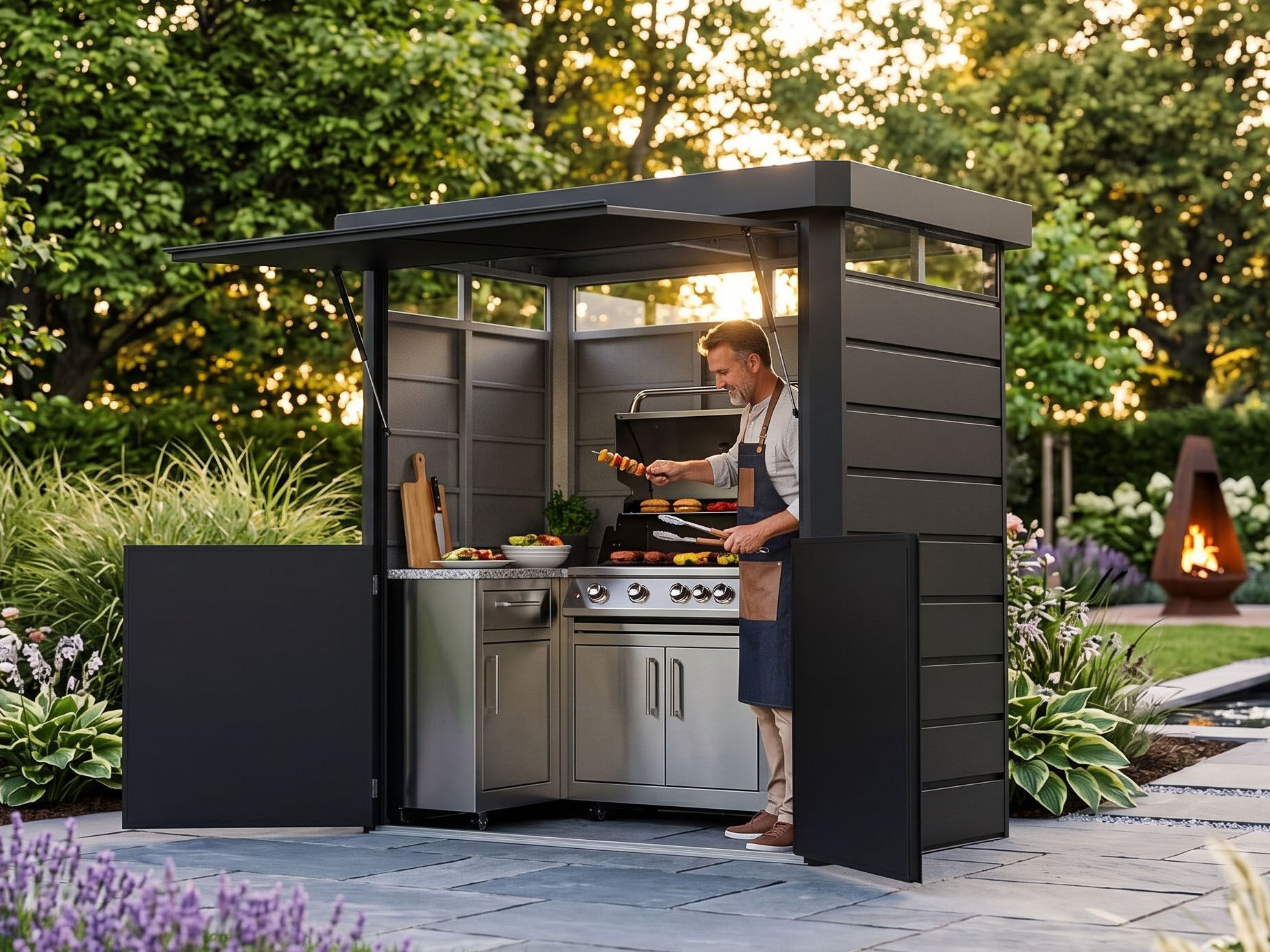 2x2m Metall Grillhaus Modell GrillCube 3,26 m² Anthraz Unkategorisiert online kaufen 2x2m Metall Grillhaus Modell GrillCube 3,26 m² Anthraz Unkategorisiert online kaufen