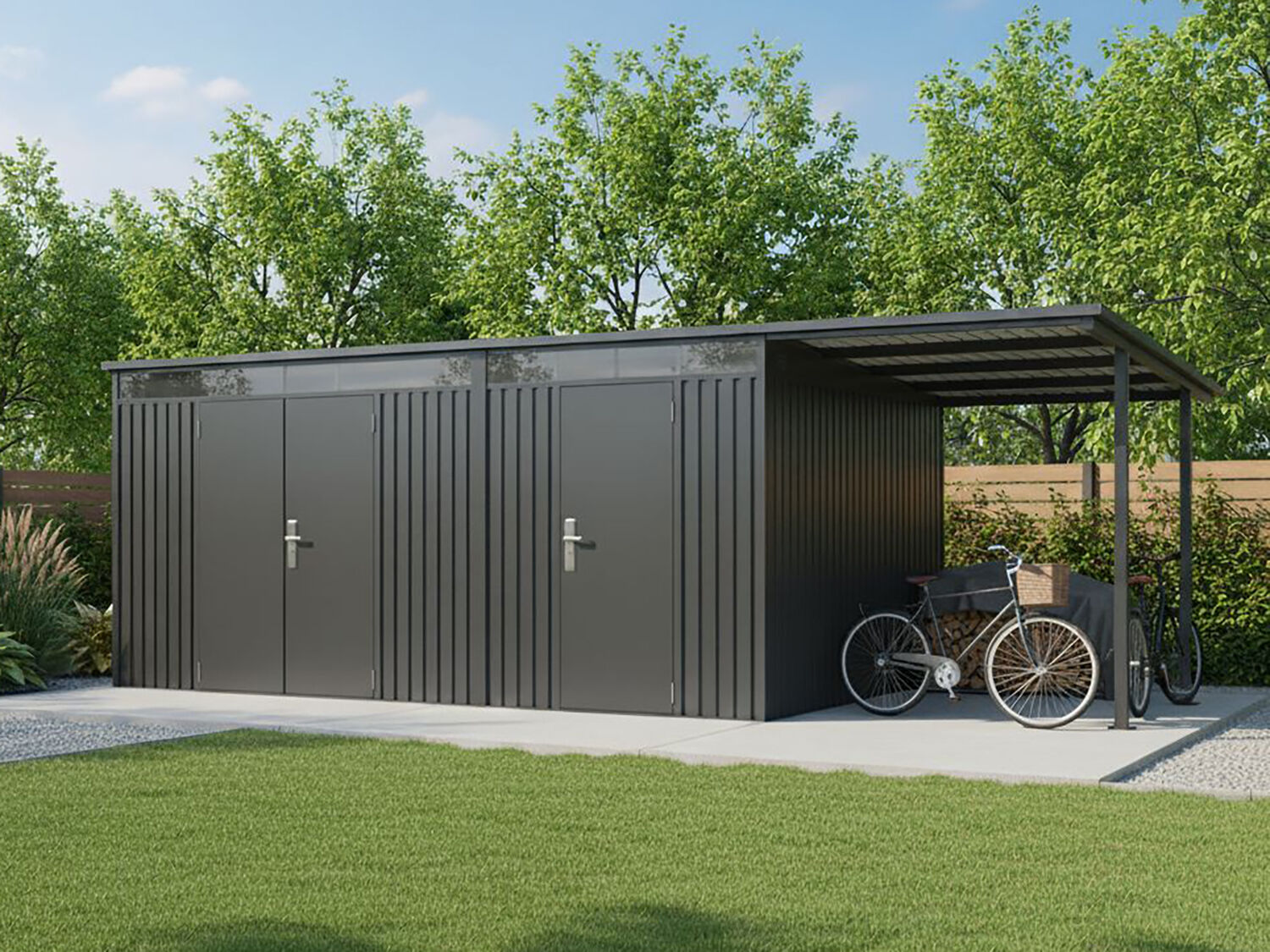 6x3m 2-Raum Metall Gerätehaus Skylight Duo Plus 18,10 m Unkategorisiert online kaufen
