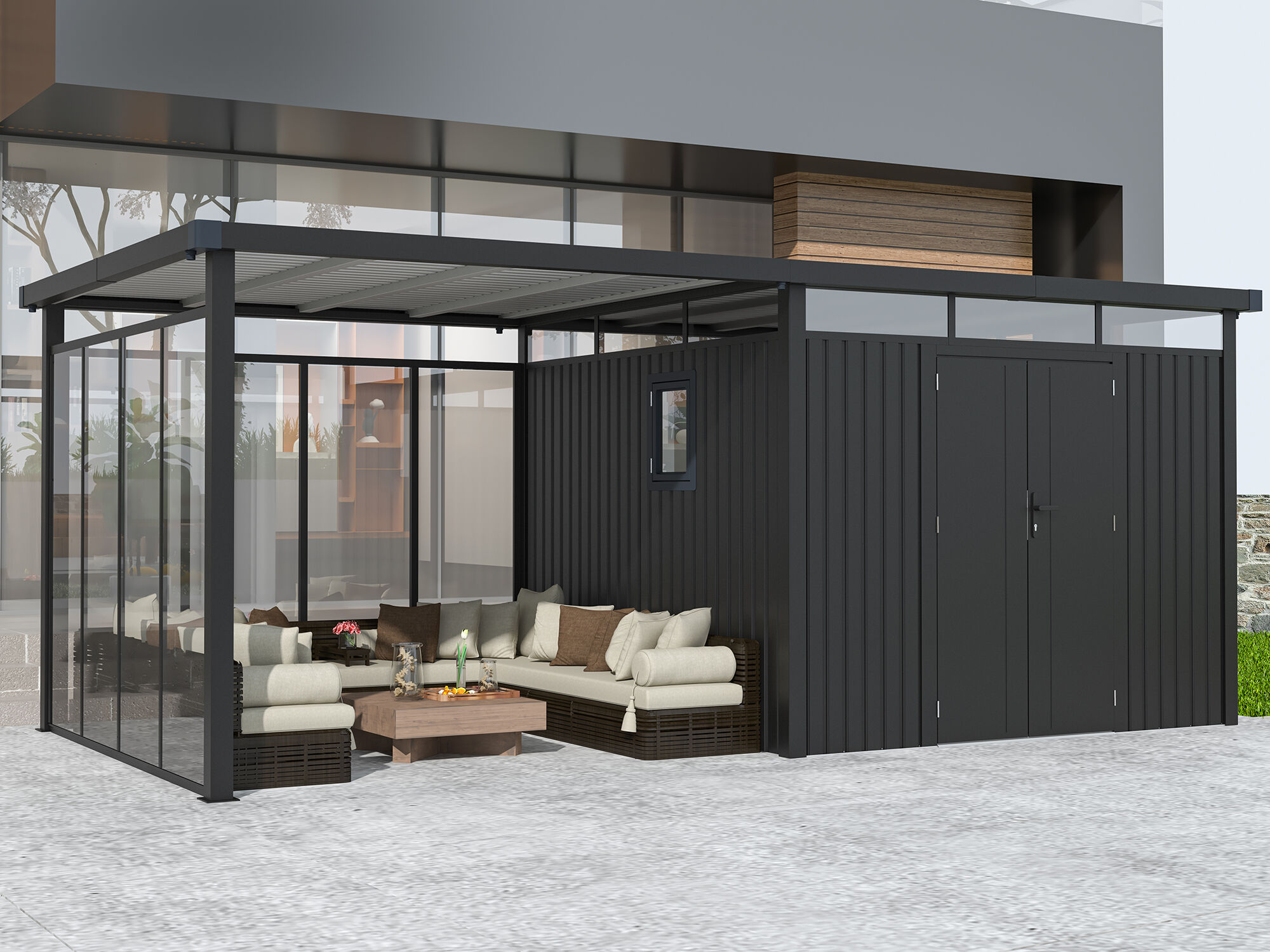 8x4m Metall Gerätehaus Modell Style 7,56 m² Spar-Set-5| Rabatt: 36% Unkategorisiert online kaufen 8x4m Metall Gerätehaus Modell Style 7,56 m² Spar-Set-5| Rabatt: 36% Unkategorisiert online kaufen