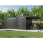 2-Raum Metall Gerätehaus Skylight Duo Plus 18,10 m| Rabatt: 20%|6x3m