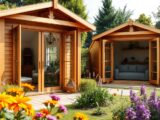 Holz-Gartenhäuser mit Falttüren