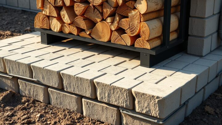 Fundament für ein Kaminholzregal bauen – Anleitung