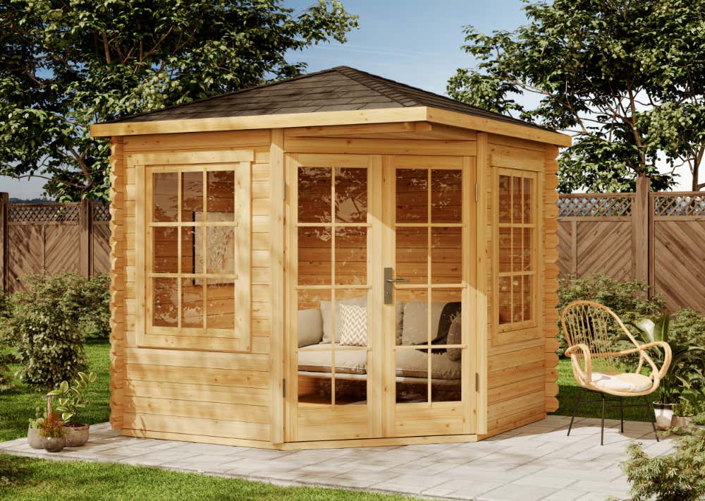 5-Eck Gartenhaus Modell Sunny-C|3x3m|Rabatt:17% 5-Eck Gartenhaus Modell Sunny-C|3x3m|Rabatt:17%