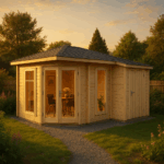 5-Eck Gartenhaus Liwa Compact mit Anbau