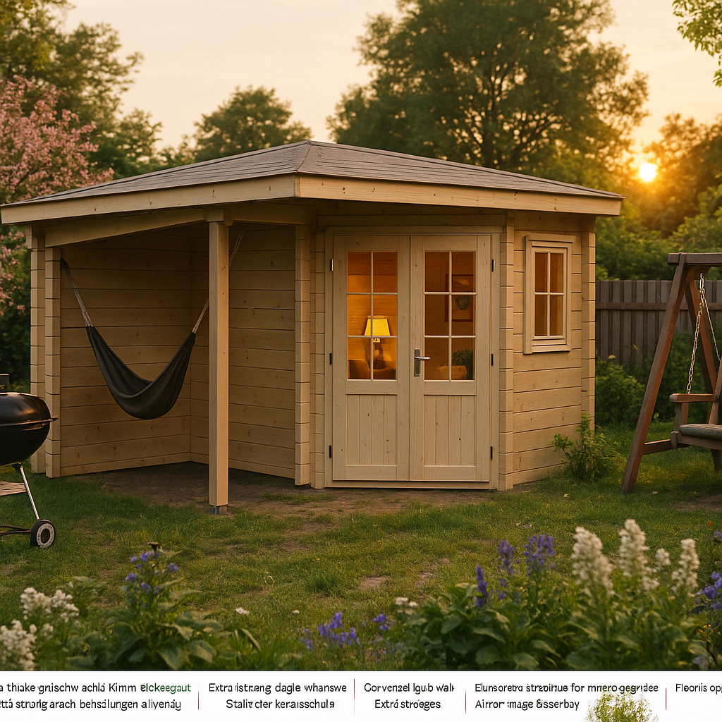 Fjordholz 5-Eck Gartenhaus Modell Evelyn 1B
