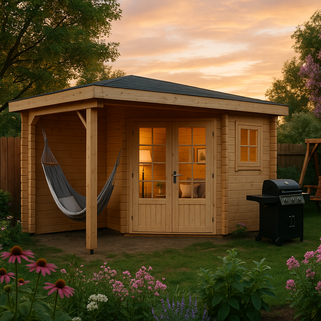Fjordholz 5-Eck Gartenhaus Modell Evelyn 1B