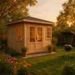 Fjordholz 5-Eck Gartenhaus Modell Evelyn 1D