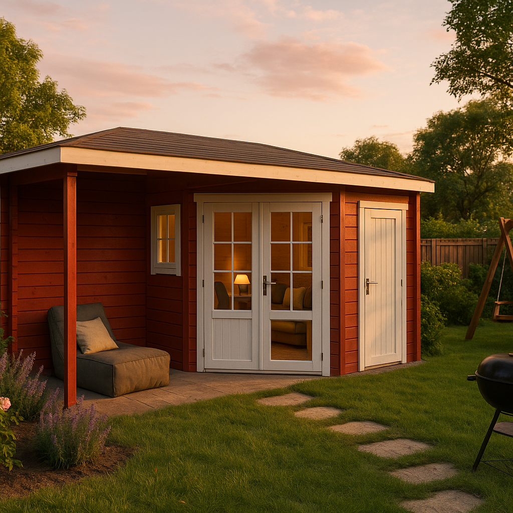 Fjordholz 5-Eck Gartenhaus Modell Evelyn 1E