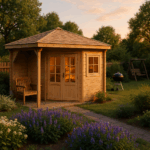 Fjordholz 5-Eck Gartenhaus Modell Evelyn 2B