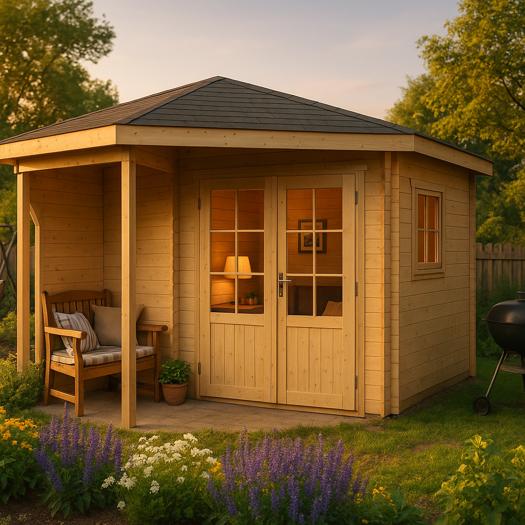 Fjordholz 5-Eck Gartenhaus Modell Evelyn 2B| Rabatt: 26%