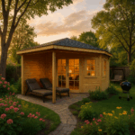 Fjordholz 5-Eck Gartenhaus Modell Evelyn 2C